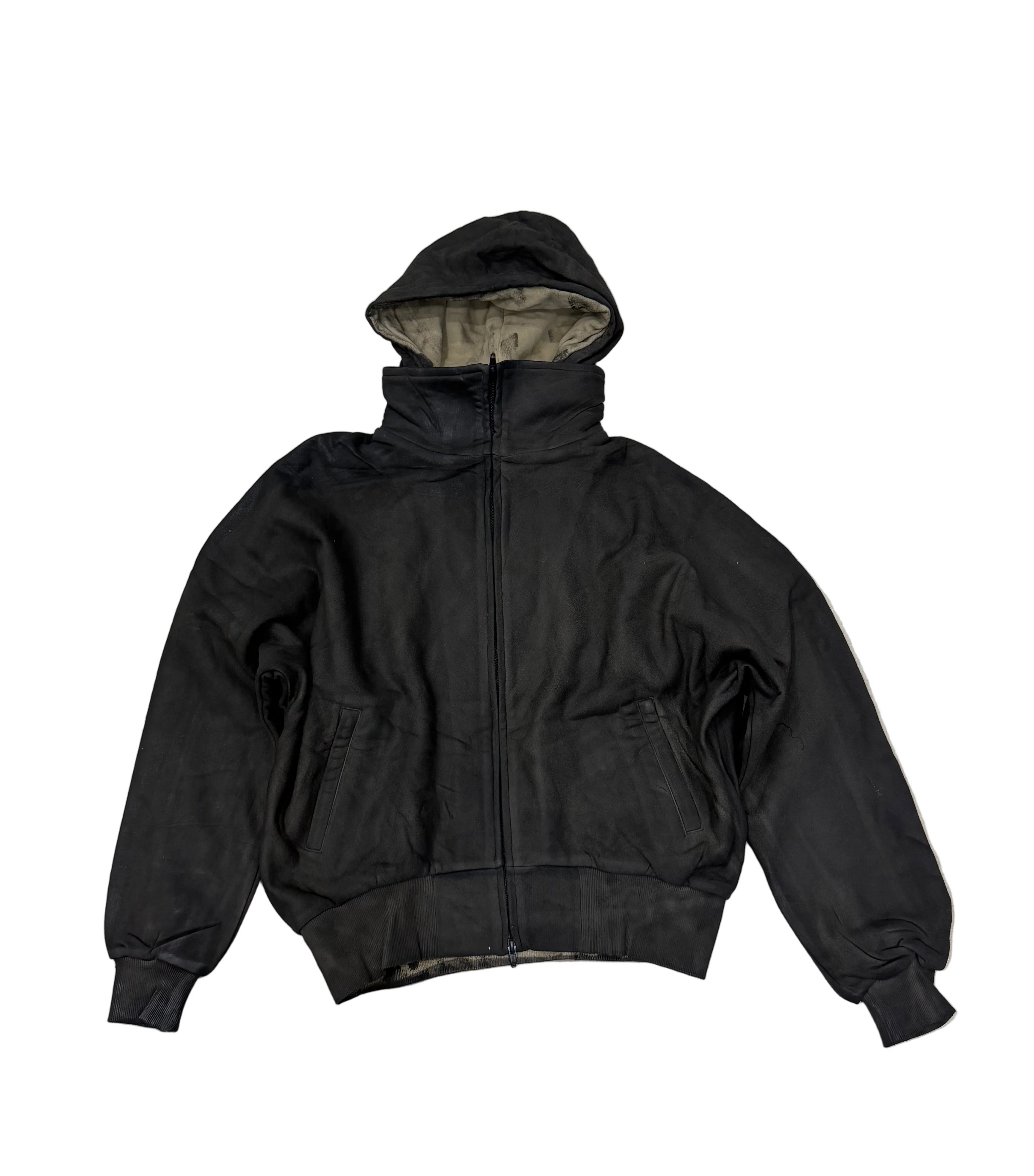 DINGYUN ZHANG COATED ZIP-UP HOODIE