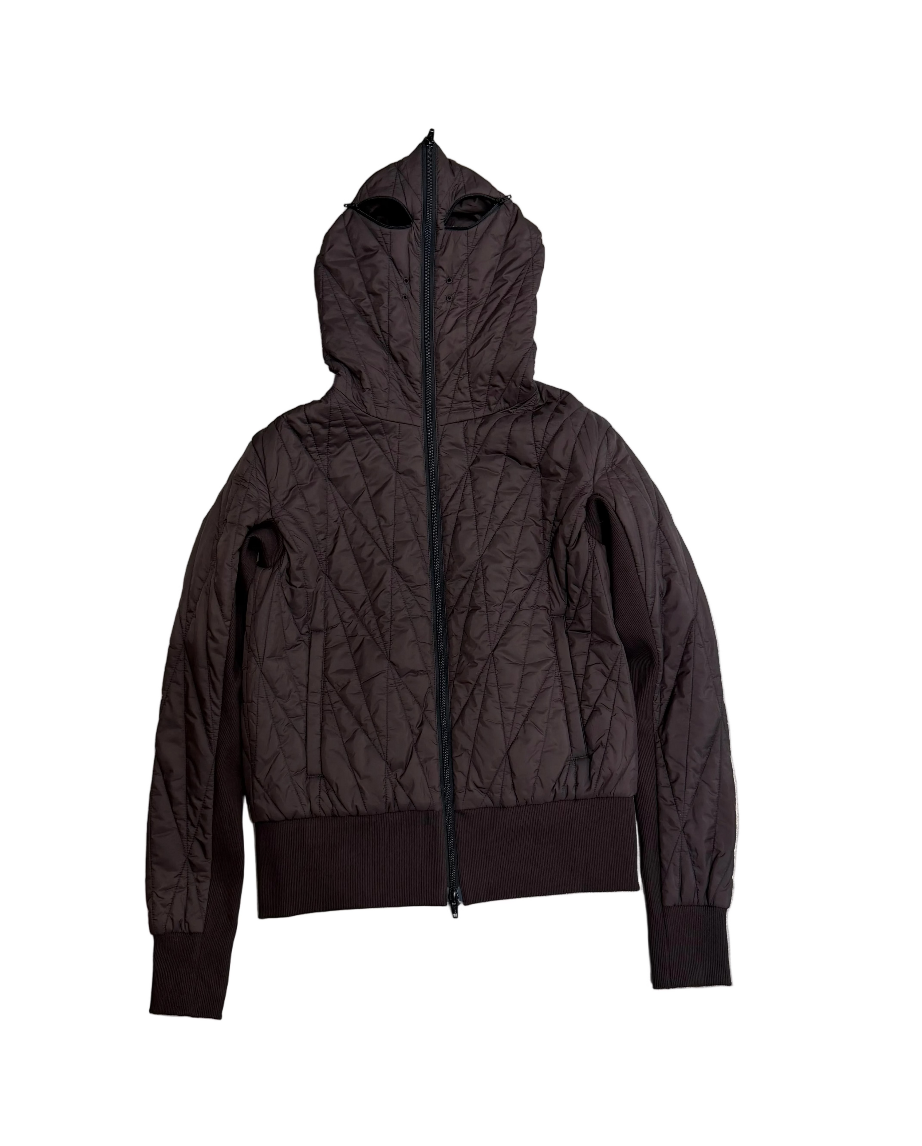 DINGYUN ZHANG QUILTED TN1 Hoodie Brown