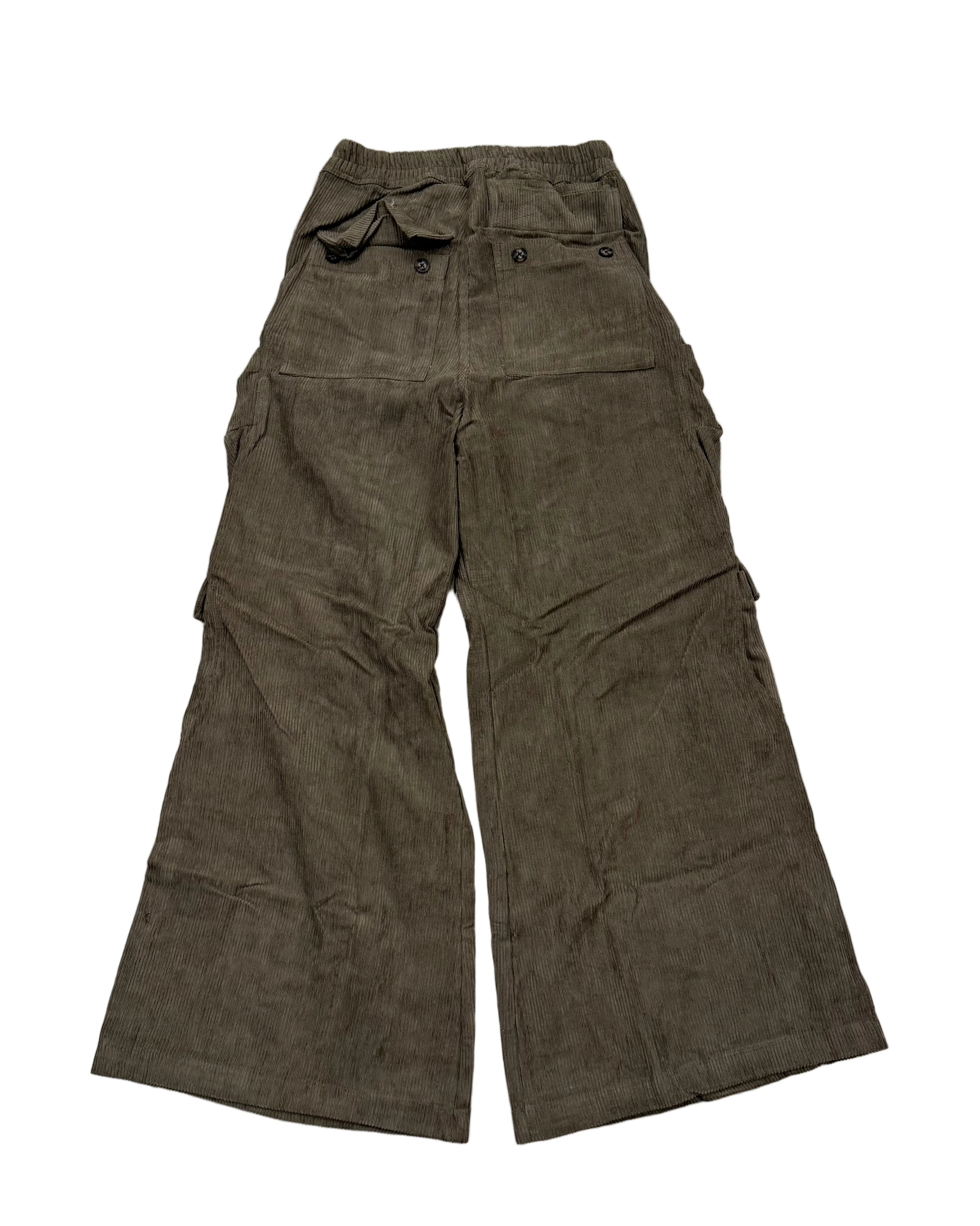 MNML Corduroy Rave Double Cargo Pants Olive