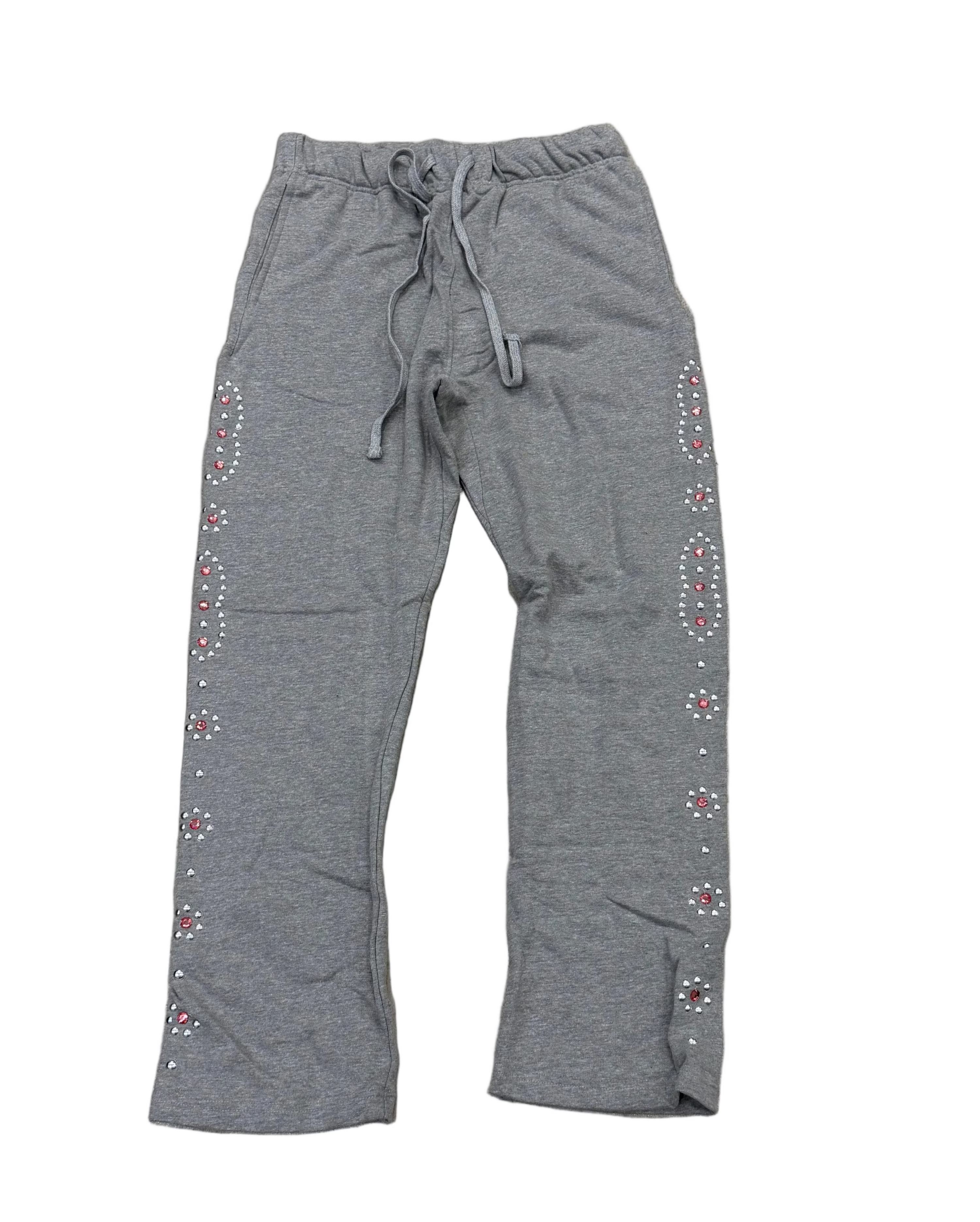 MNML West Studded Baggy Sweatpants Grey