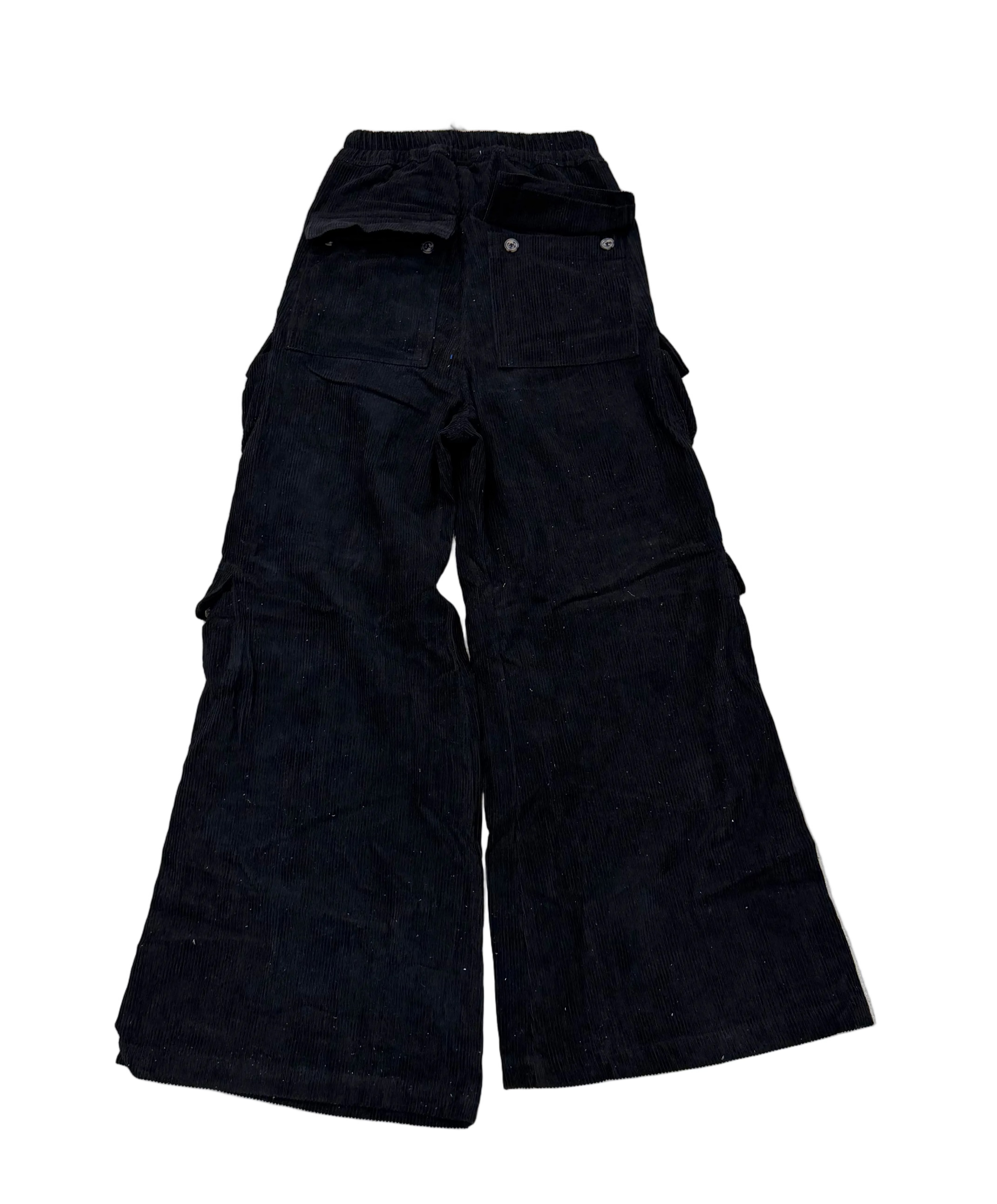 MNML Corduroy Rave Double Cargo Pants Black