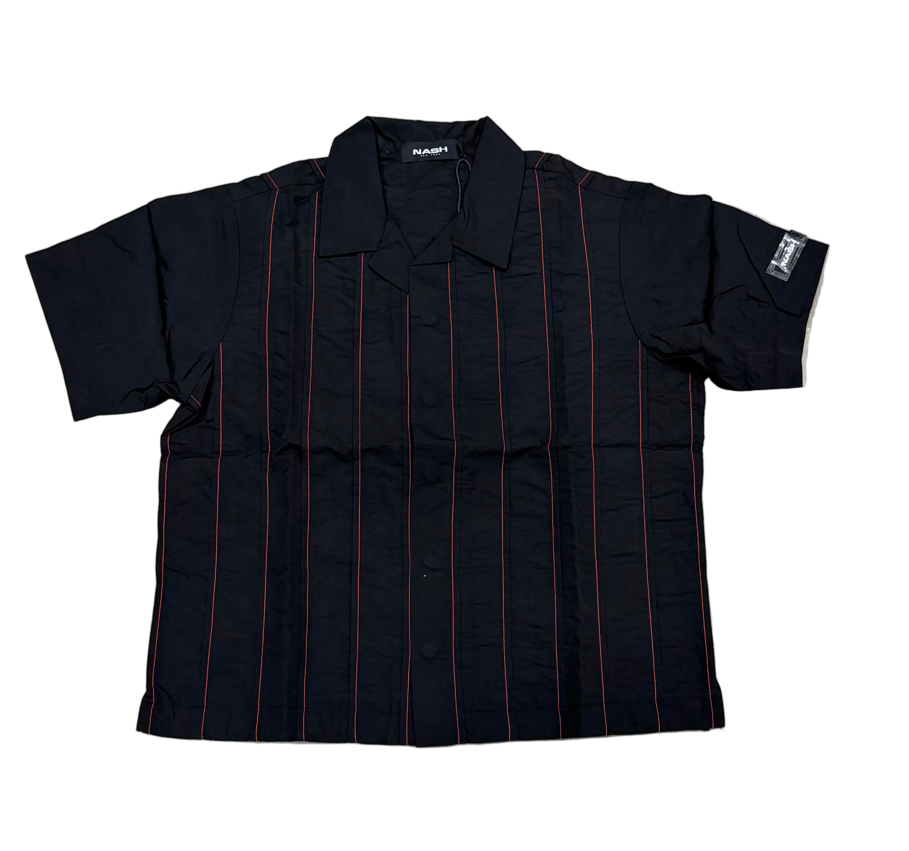 NASH PLEATED SHIRT Black