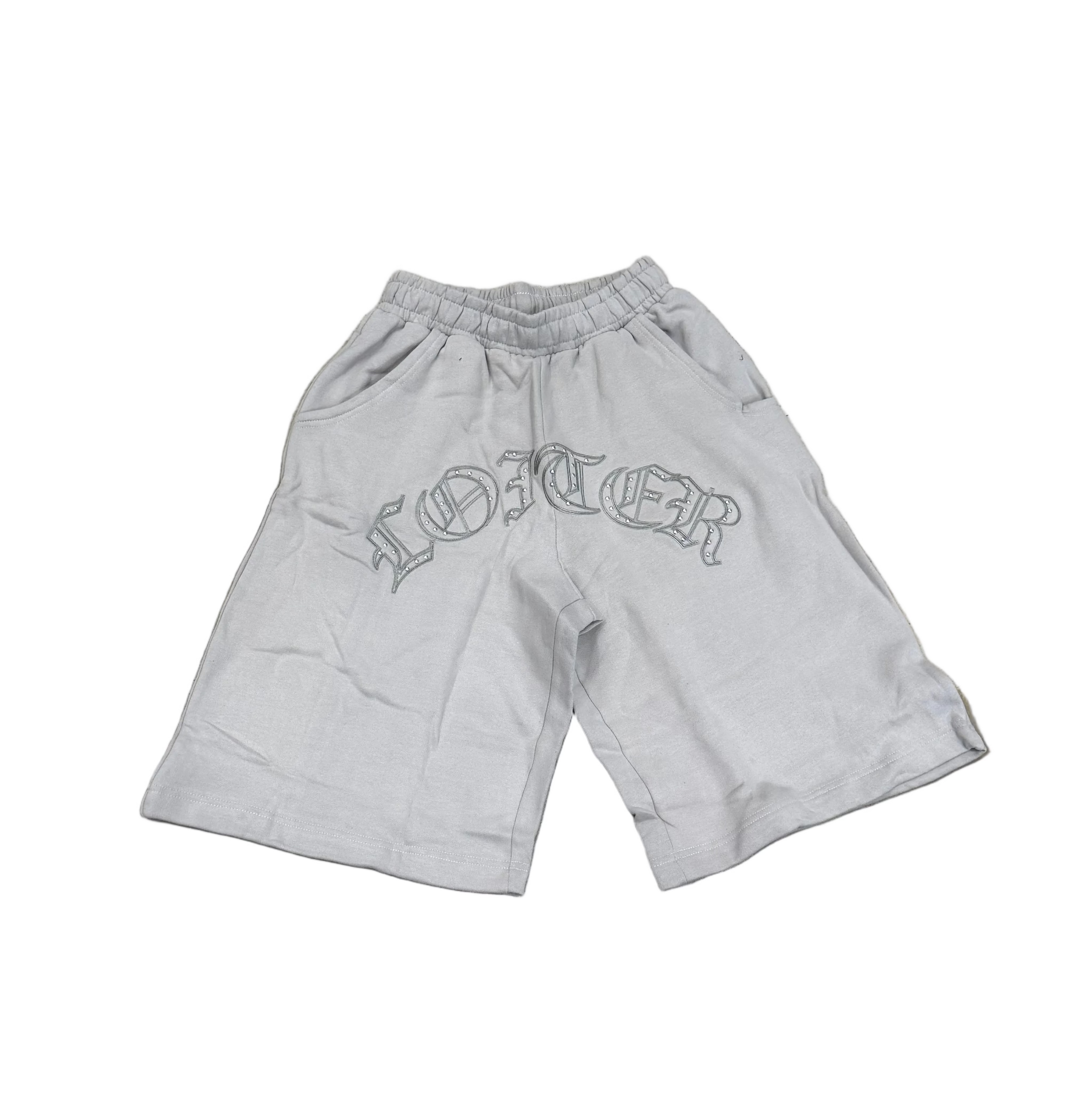 Loiter Destruct Sweat Shorts Grey