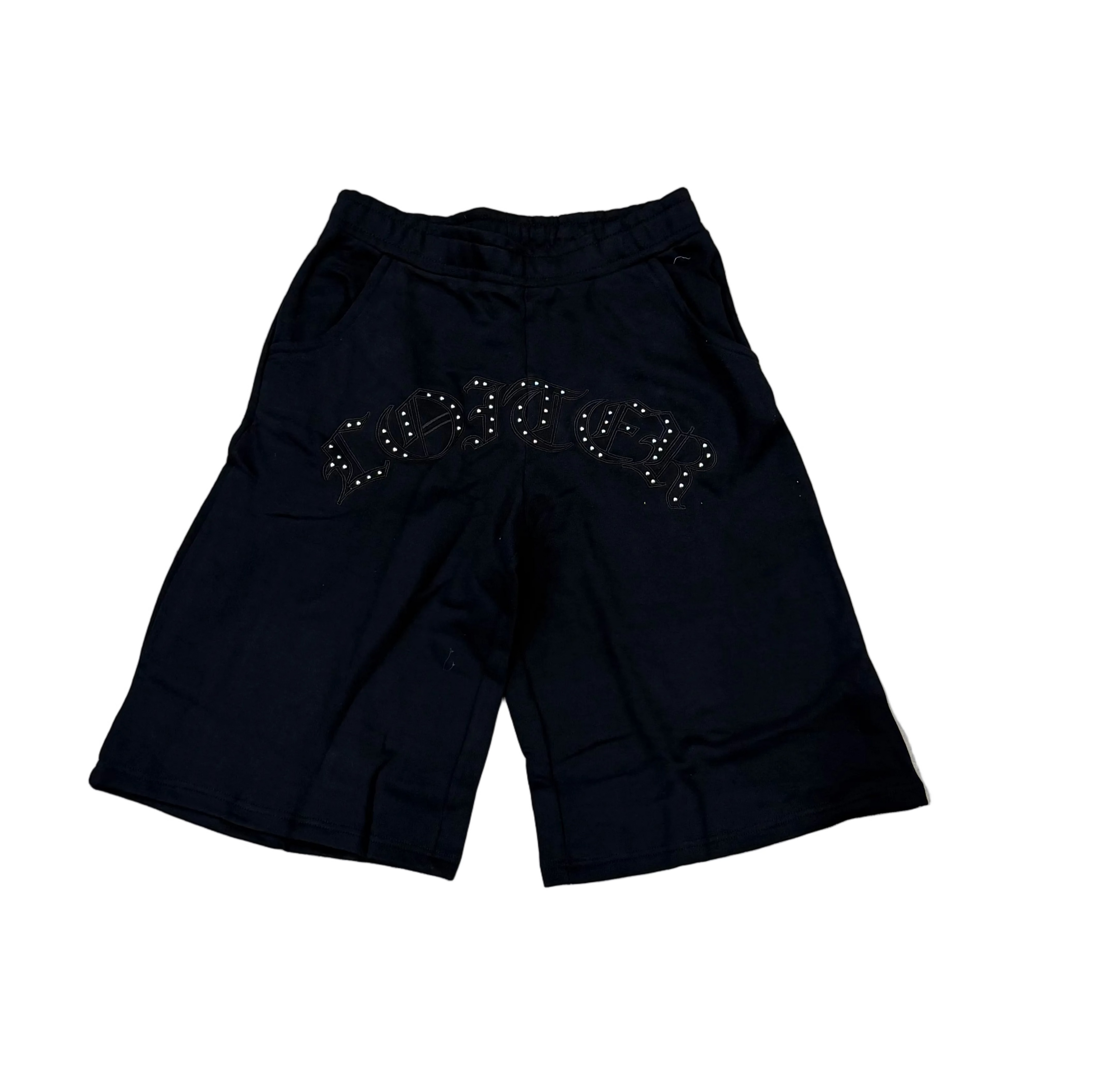 LOITER Destruct Sweat Shorts Black