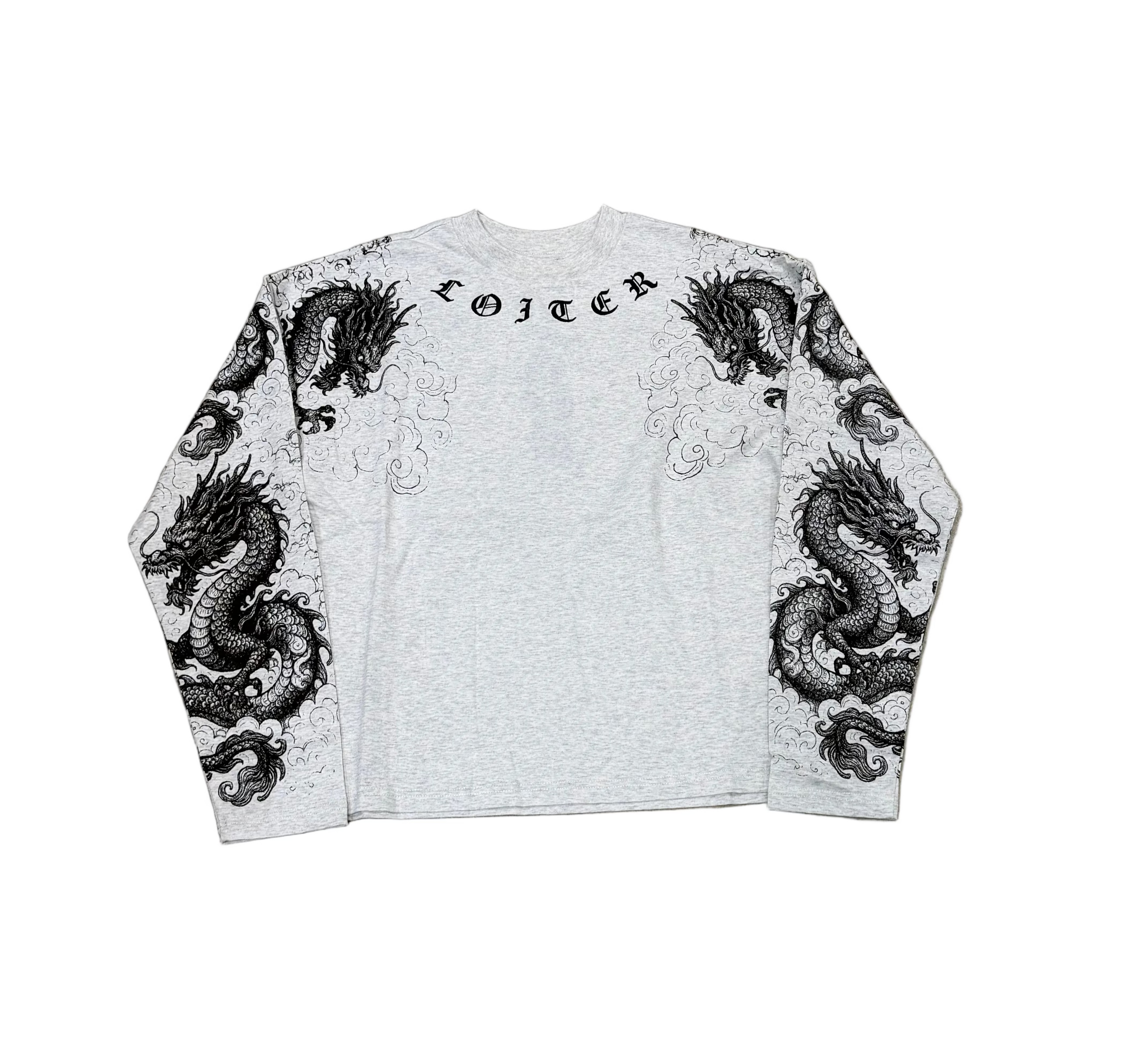 Loiter Dragon Tattoo Long Sleeve T-Shirt White