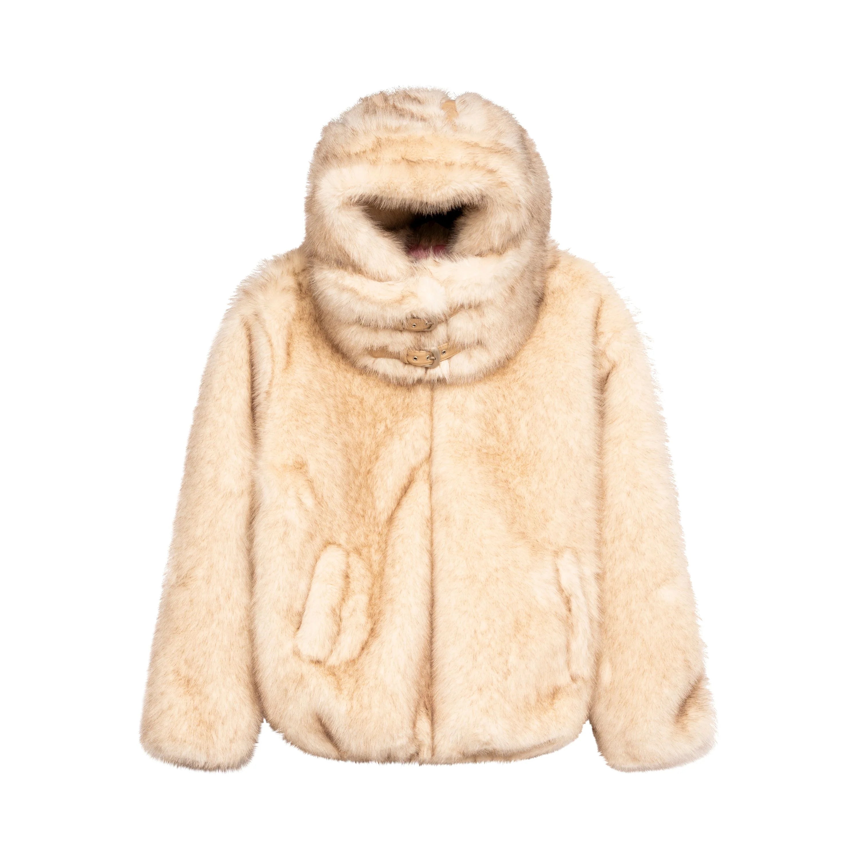 KID SUPER FUR HOODIE CREAM