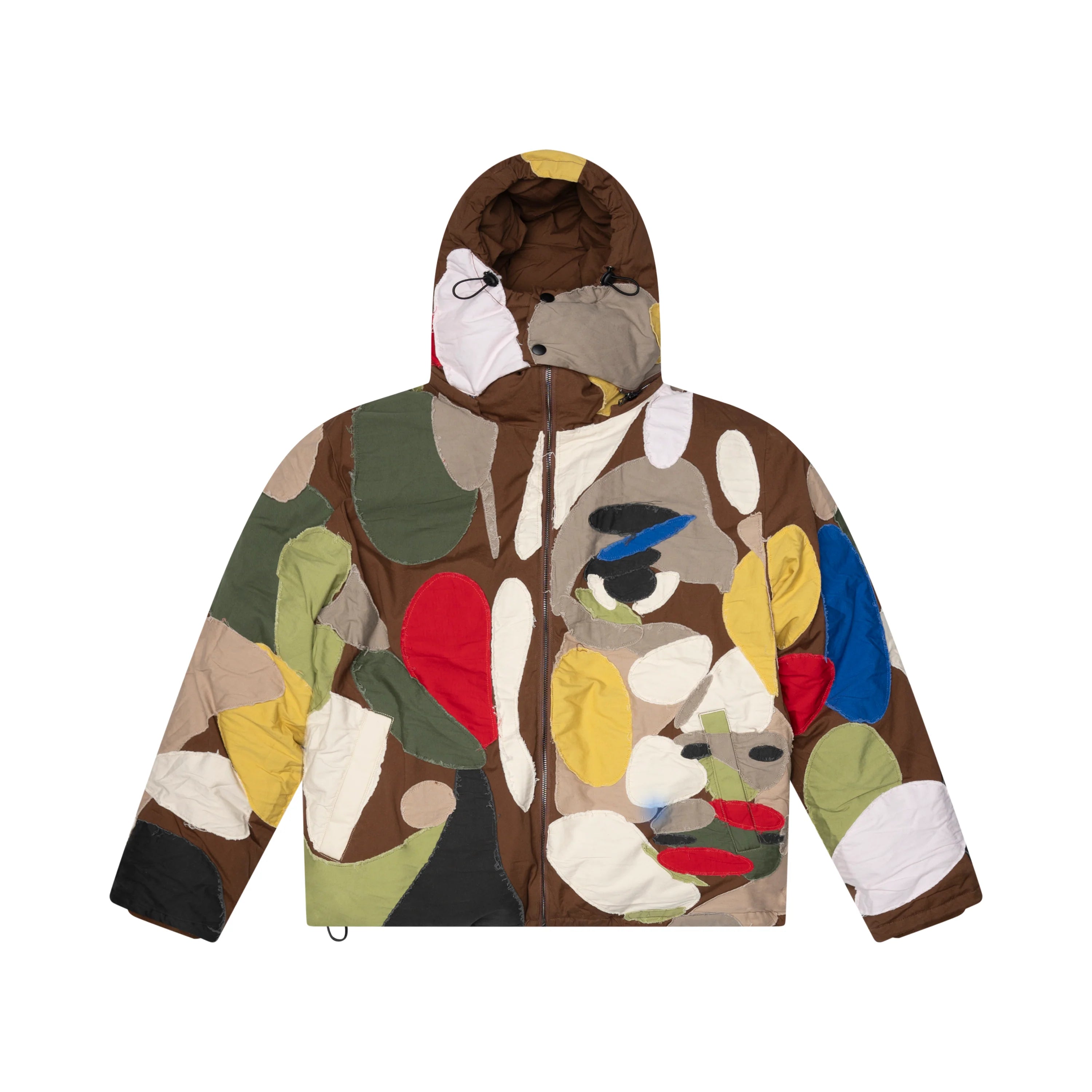KID SUPER PATCHWORKED FACE DOWN PUFFER