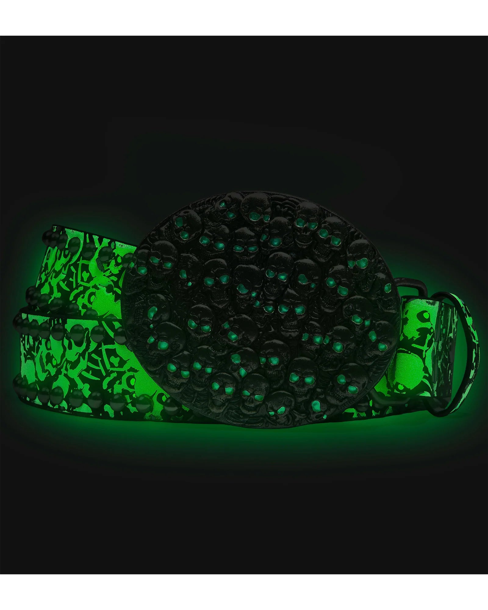 Stolen Arts Green Glow Skullpile Belt