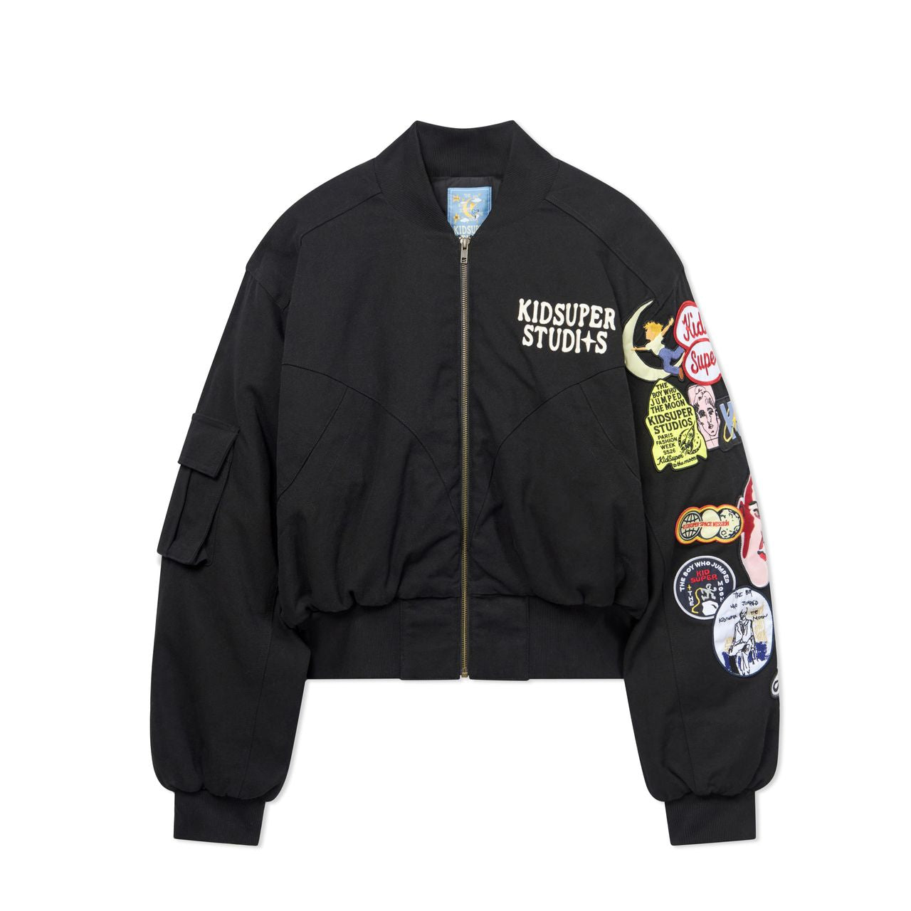 KID SUPER Patches Bomber Jacket Black