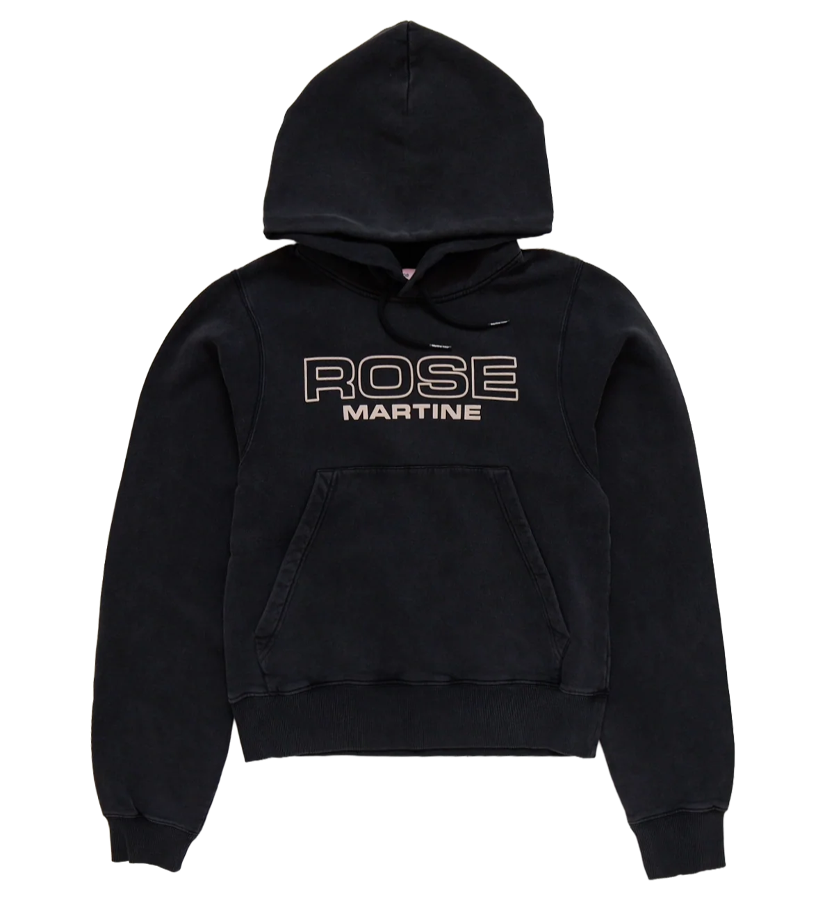 Martine Rose Shrunken Hoodie Black