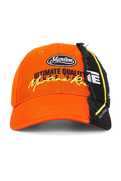 MARTINE ROSE COLLAGE CAP IN ORANGE