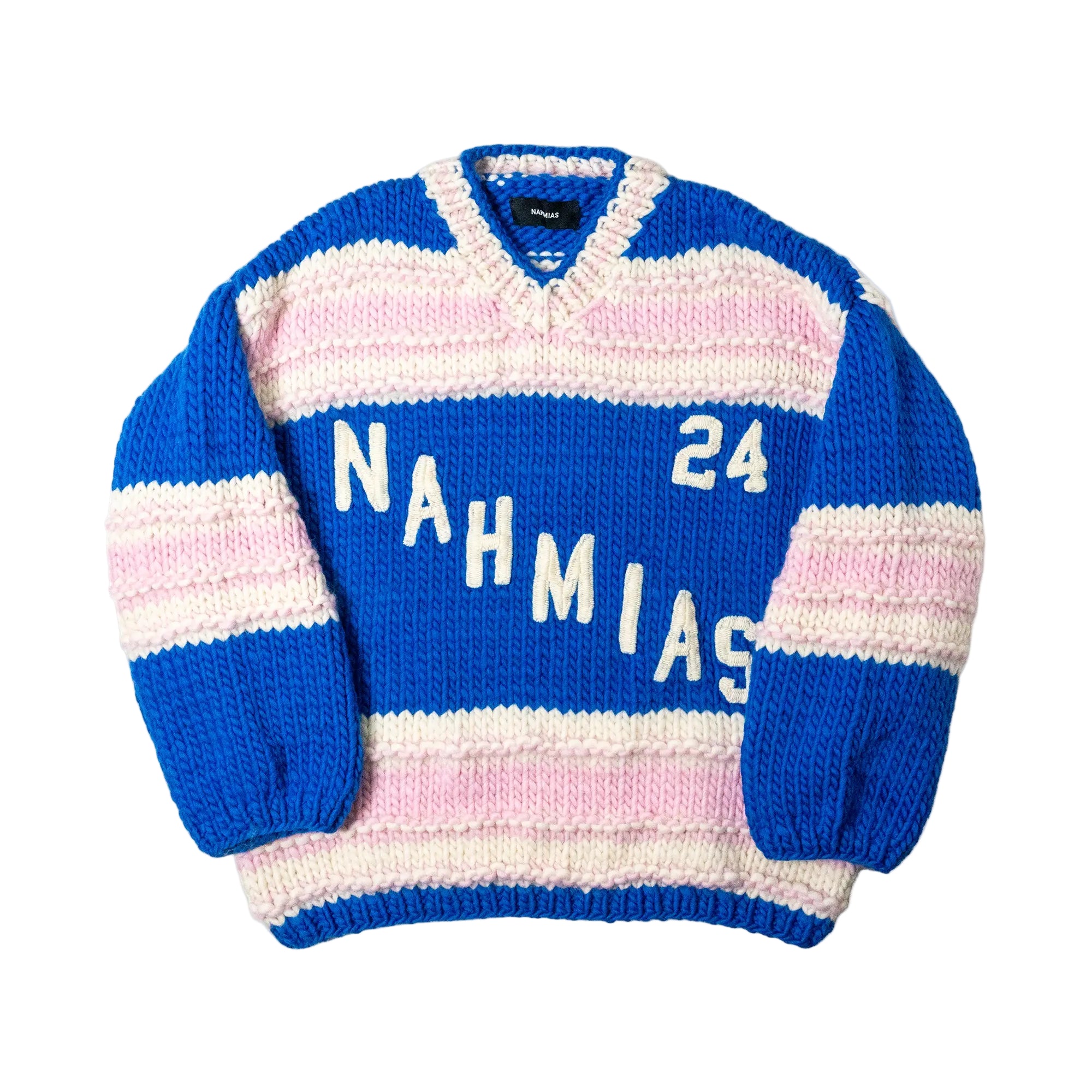 NAHMIAS Knit Hockey Jersey in Azul