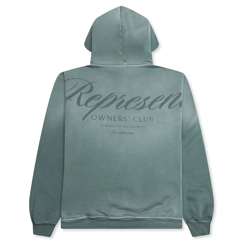 Represent Owners Club Script Hoodie Vintage Green