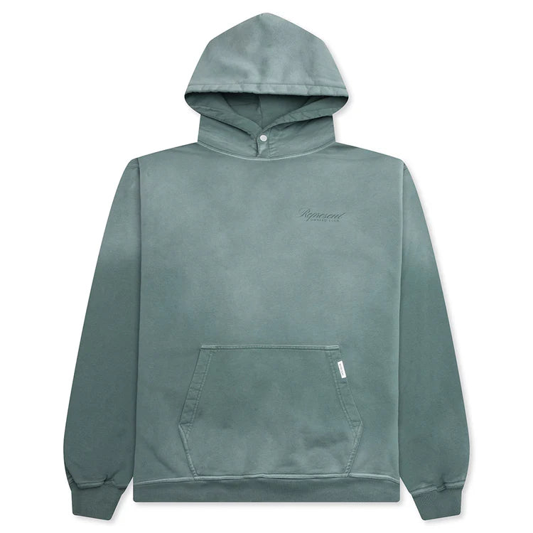 Represent Owners Club Script Hoodie Vintage Green