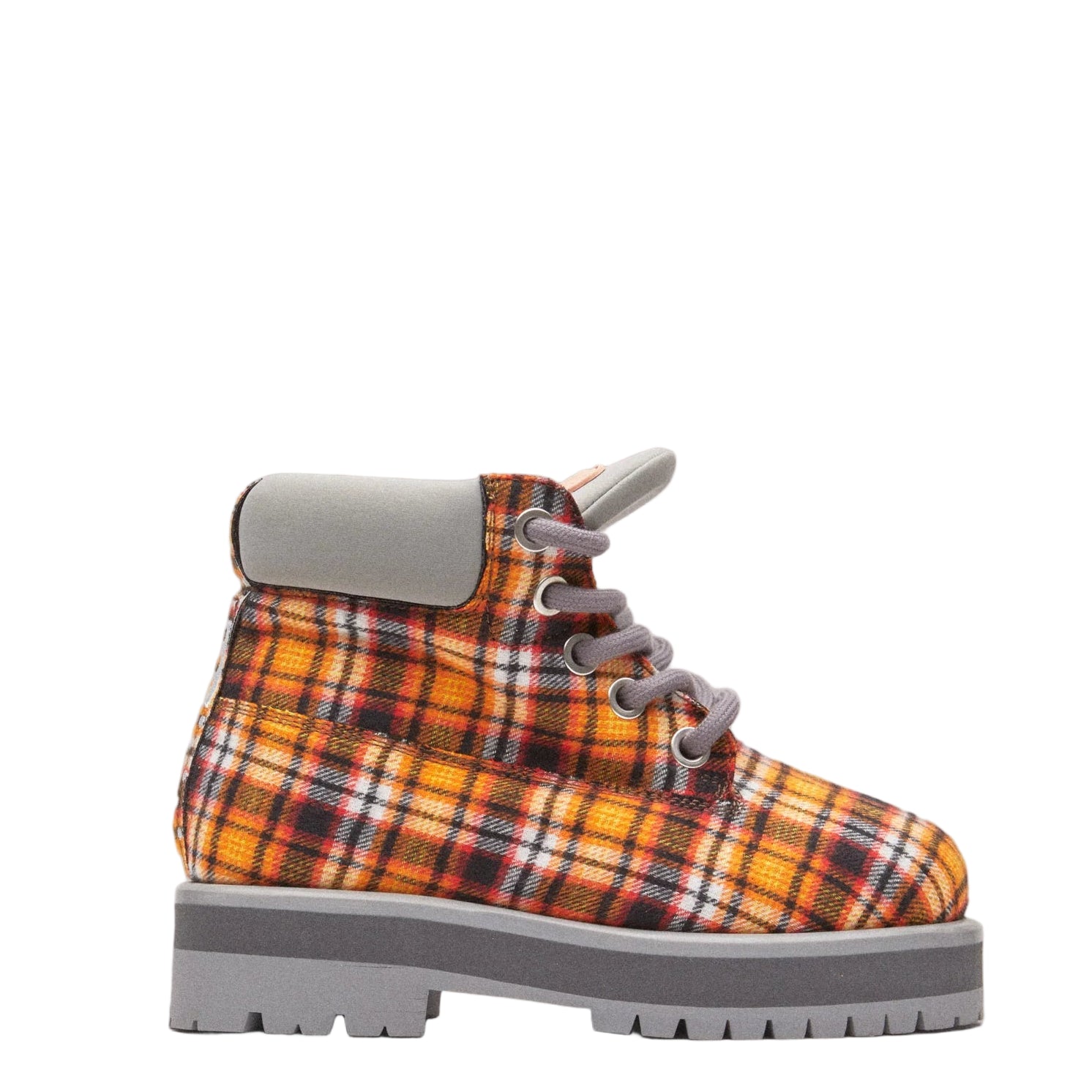 PDF STRADA LOW TARTAN BOOTS IN ORANGE
