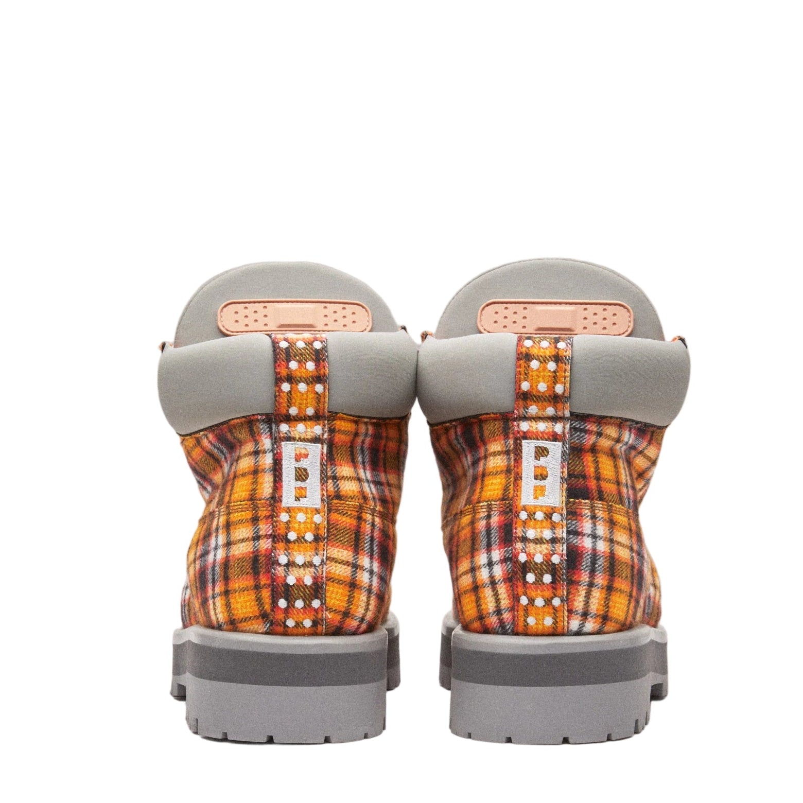 PDF STRADA LOW TARTAN BOOTS IN ORANGE