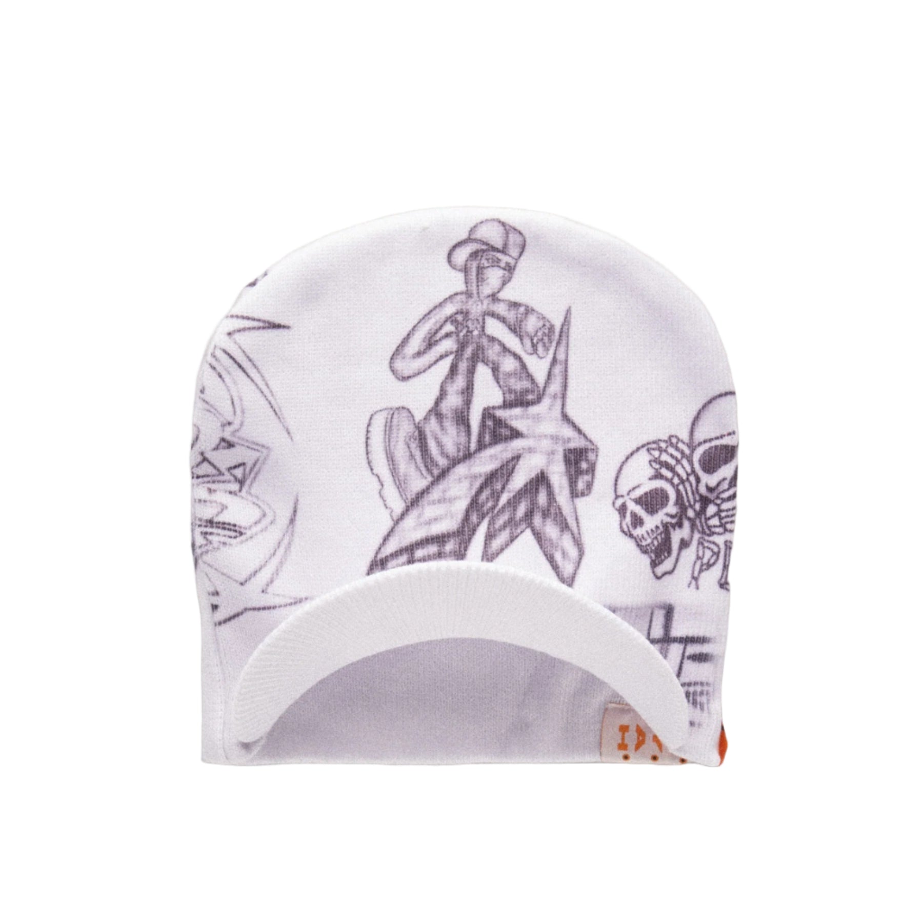 PDF GRAFFITI BEANIE IN WHITE
