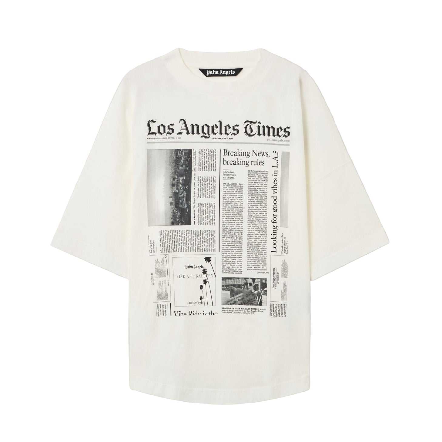 PALM ANGELS PaxLaTimes News Over T-shirt