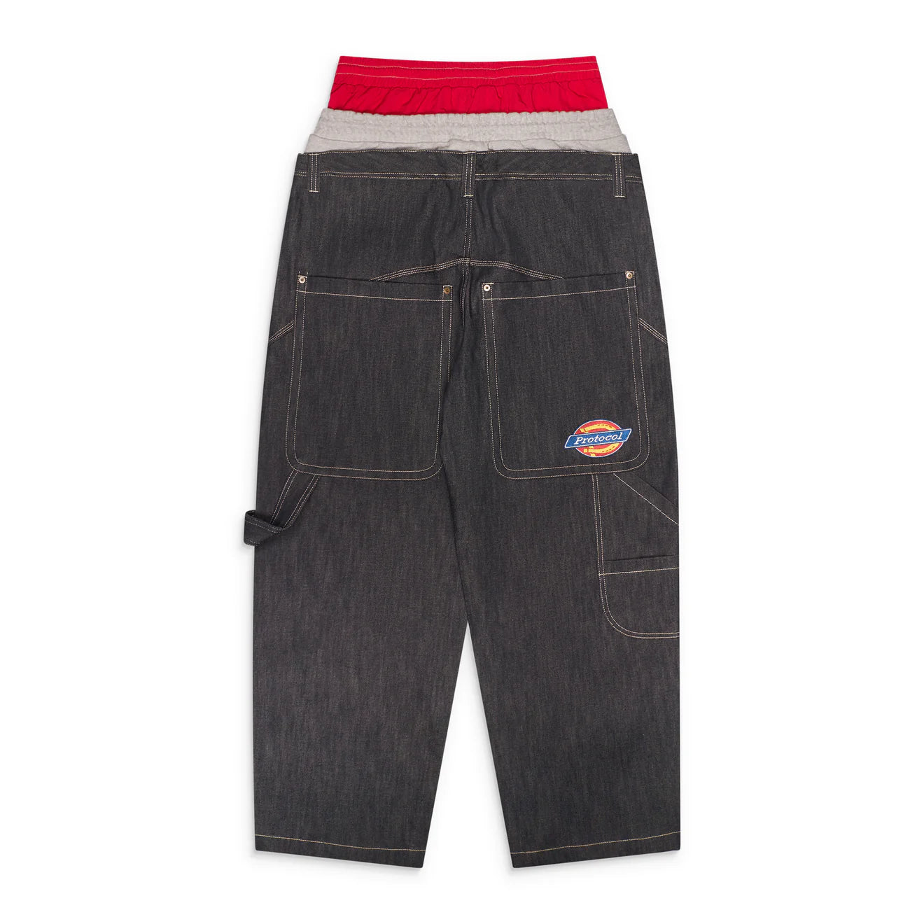 Protocol Index 3 Layered Denim Pants Blue