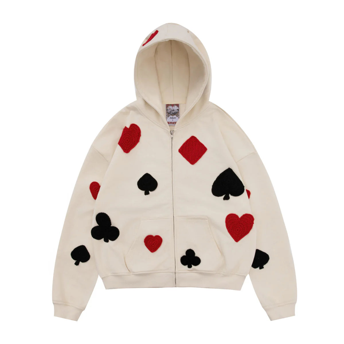 ARKYVE Poker Crochet Patch Sweatshirt