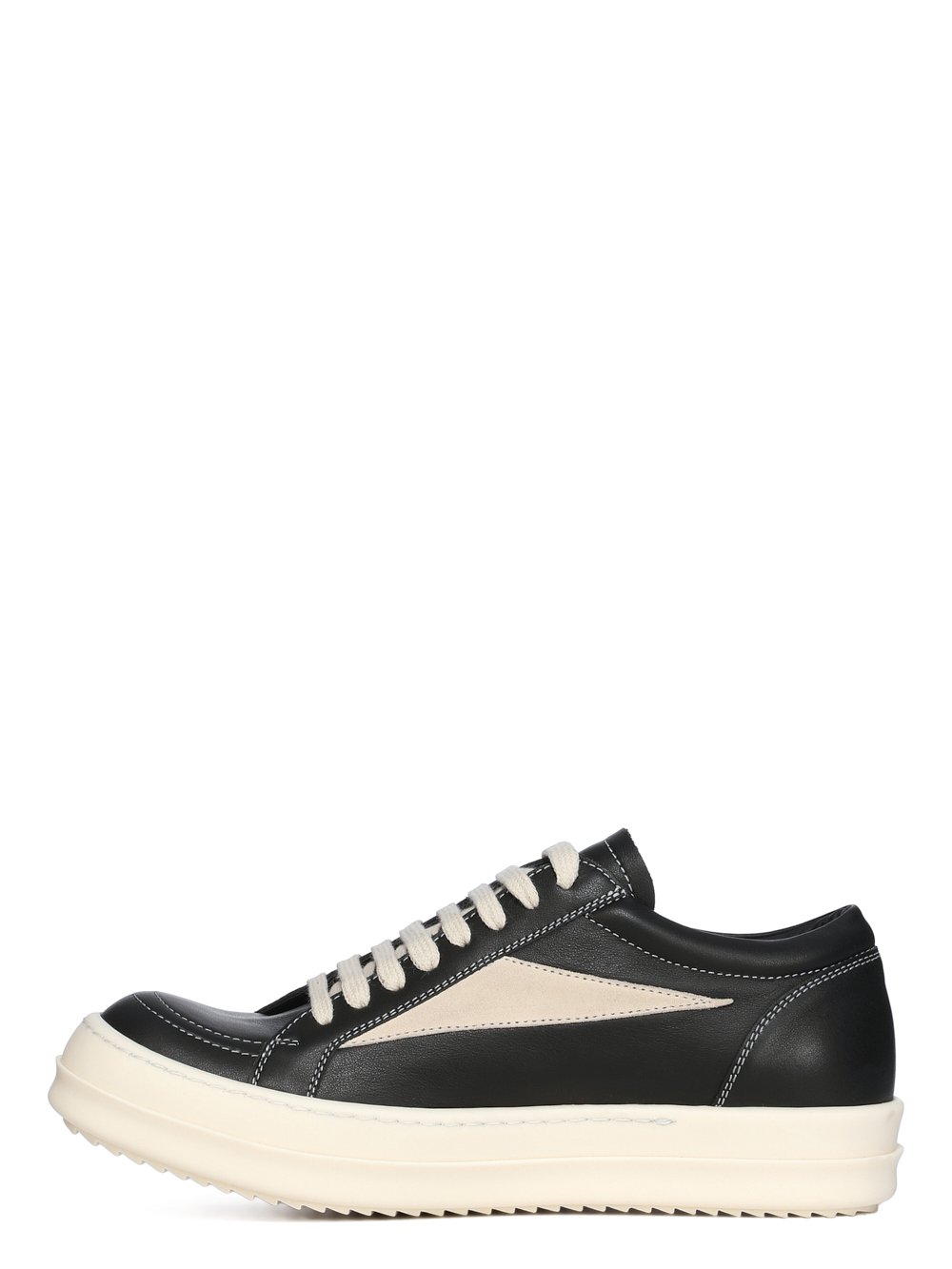 RICK OWENS SS26 VINTAGE SNEAKS IN BLACK/MILK/MILK