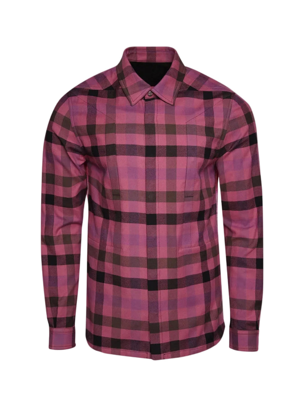 Rick Owens Fogpocket Plaid Outershirt Hot Pink