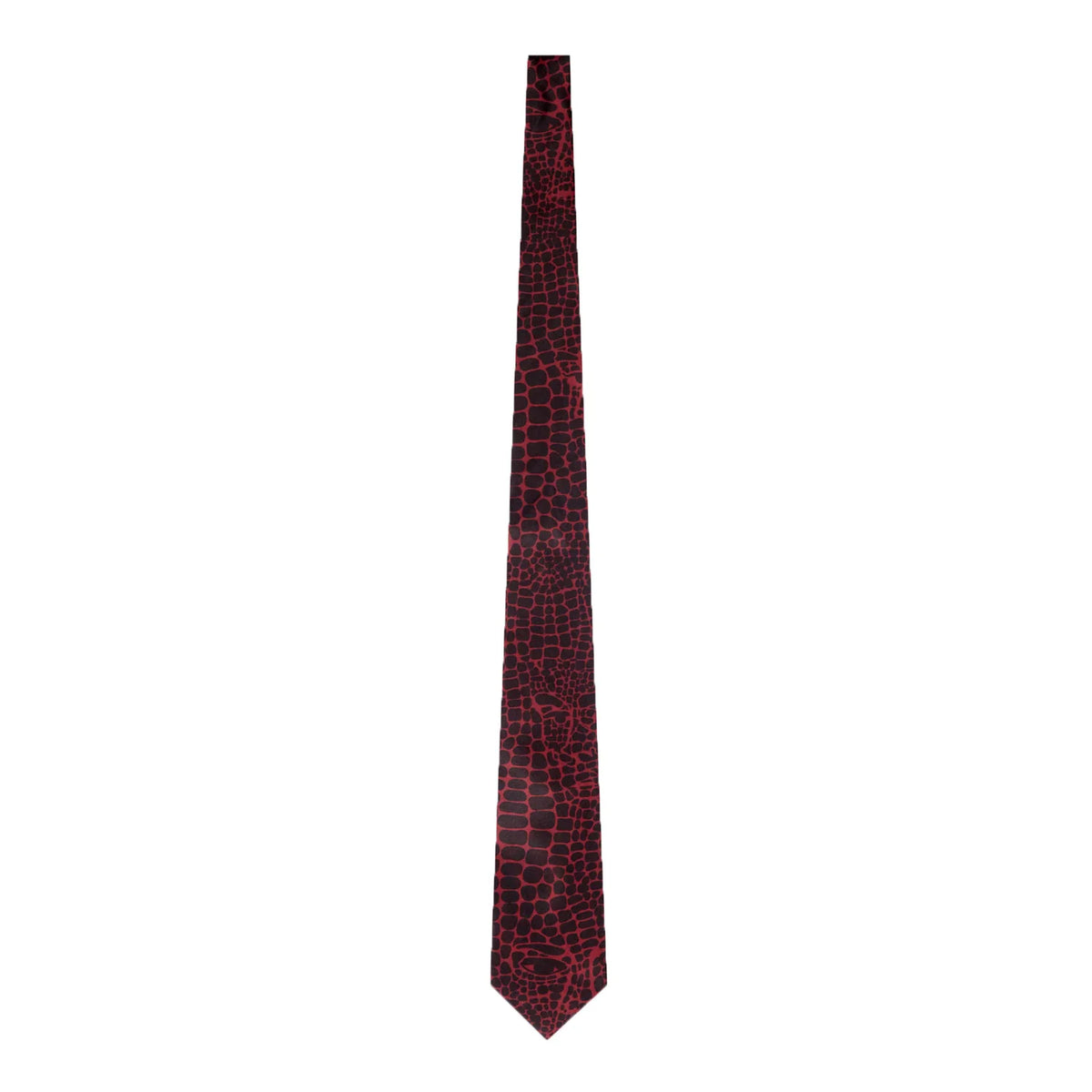 KID SUPER Aliggator Print Tie-BURGUNDY