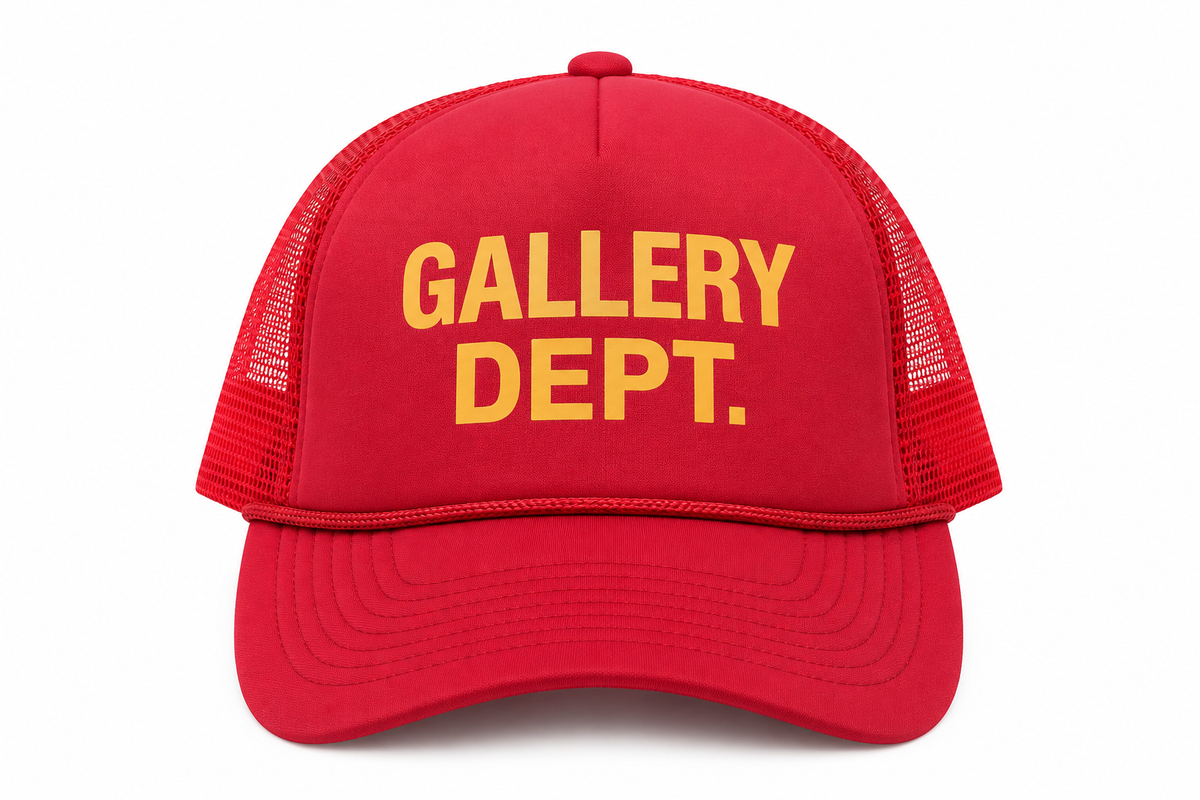 GALLERY DEPT. Mesh Trucker Cap In Red/Yellow