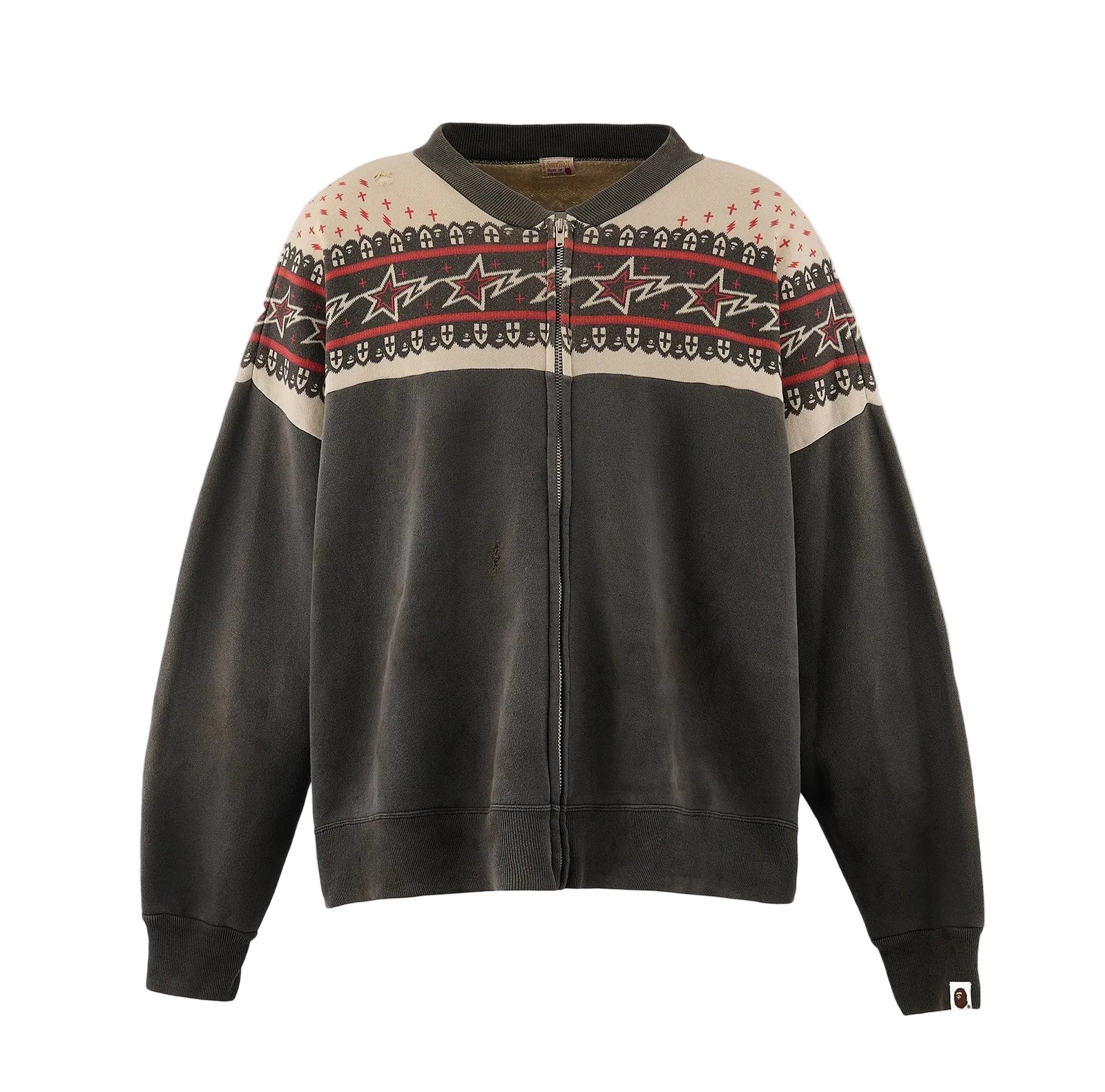 SAINT MICHAEL BAPE ZIP-UP CARDIGAN