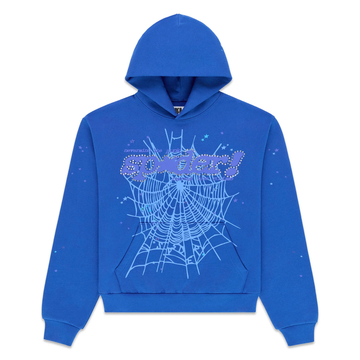 SP5DER RHINESTONE PUNK PULL OVER - BLUE