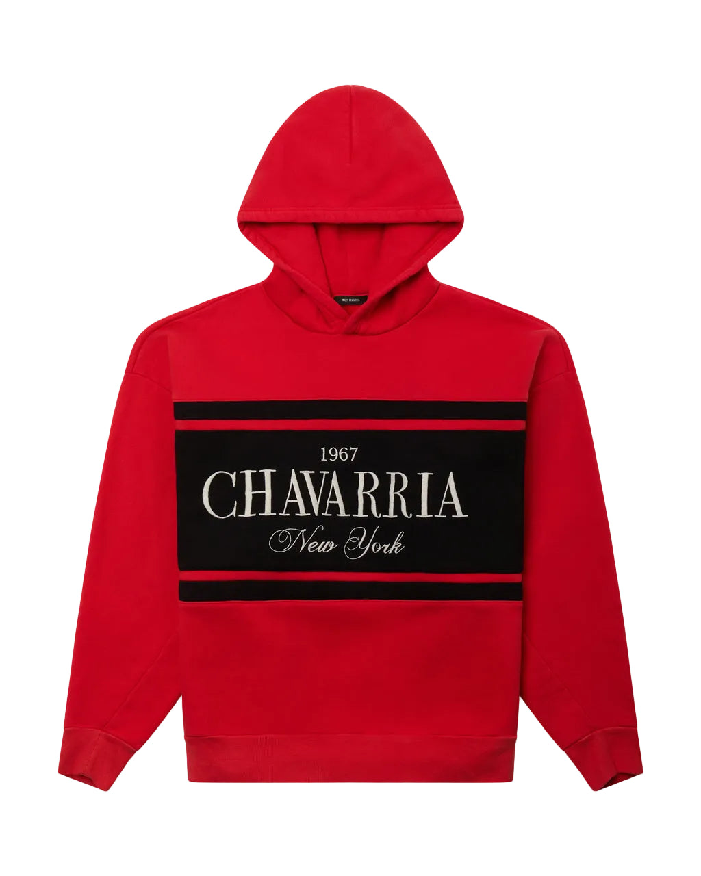 WILLY CHAVARRIA STRIPE GILROY HOODIE HIGH RISK RED