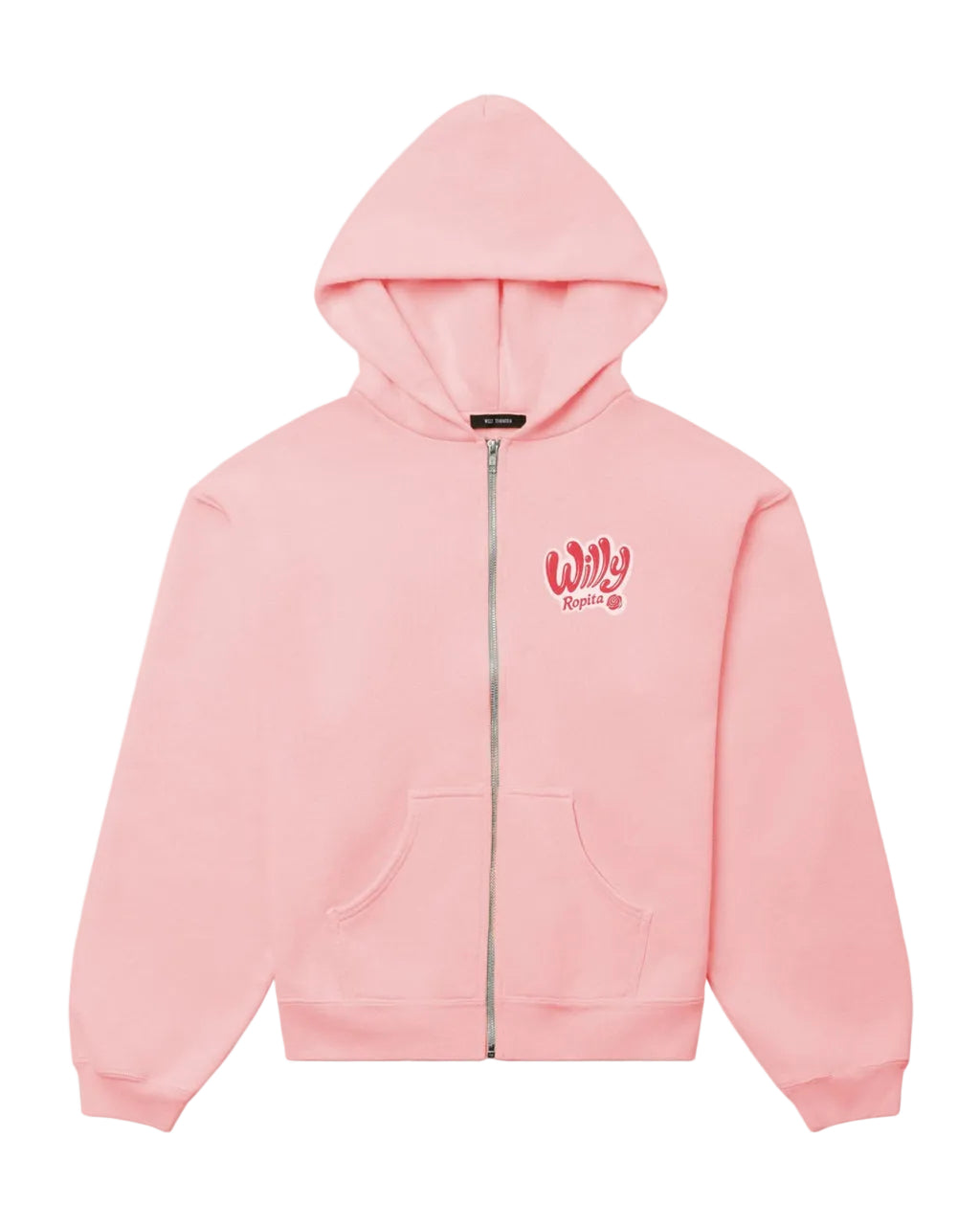 WILLY CHAVARRIA WILLY ROPITA SHRUNKEN ZIP THROUGH HOODIE CHICLE