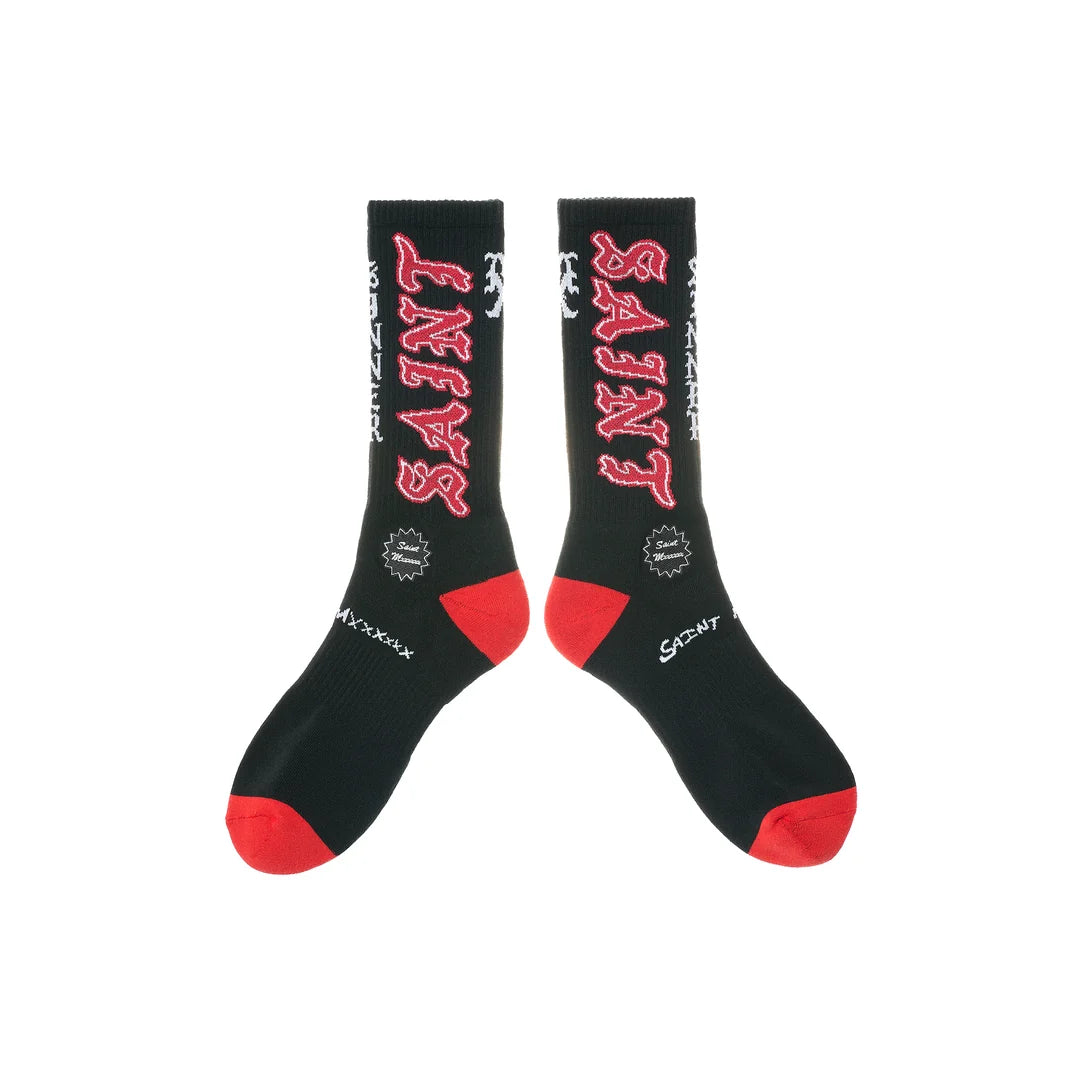 SAINT Mxxxxxx Saint Socks Black Red