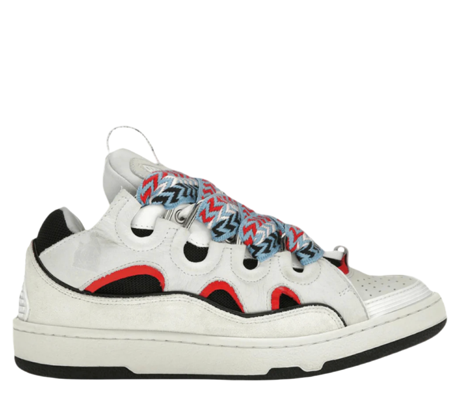 Lanvin Curb Sneaker White, Red, & Blue