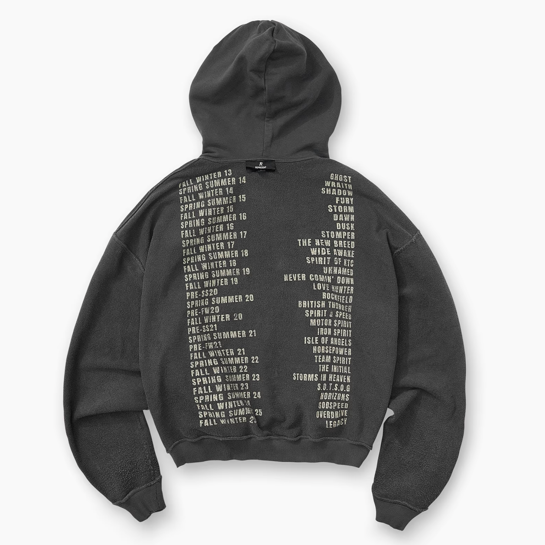 Represent Reversible Living Legacy Tour Hoodie Sun Fade Grey