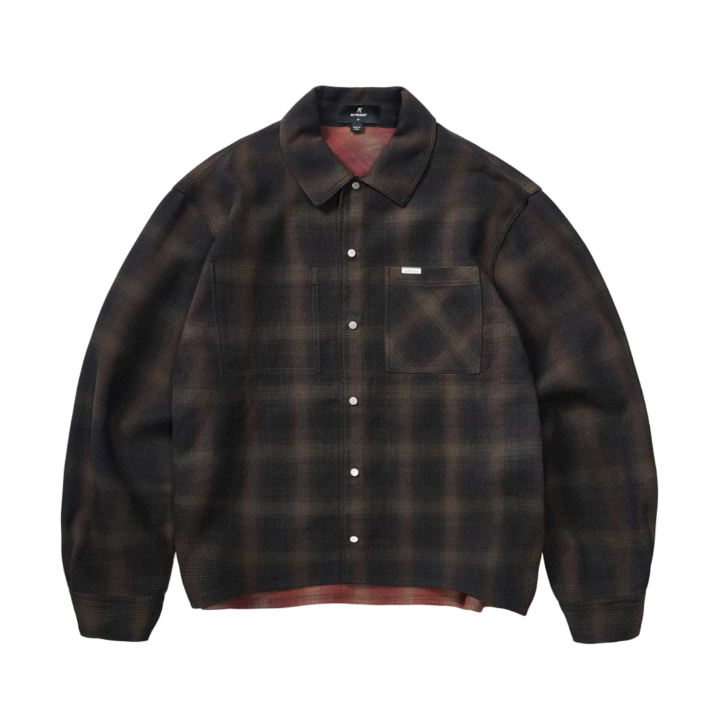 REPRESENT Bonded Reversible Check Overshirt