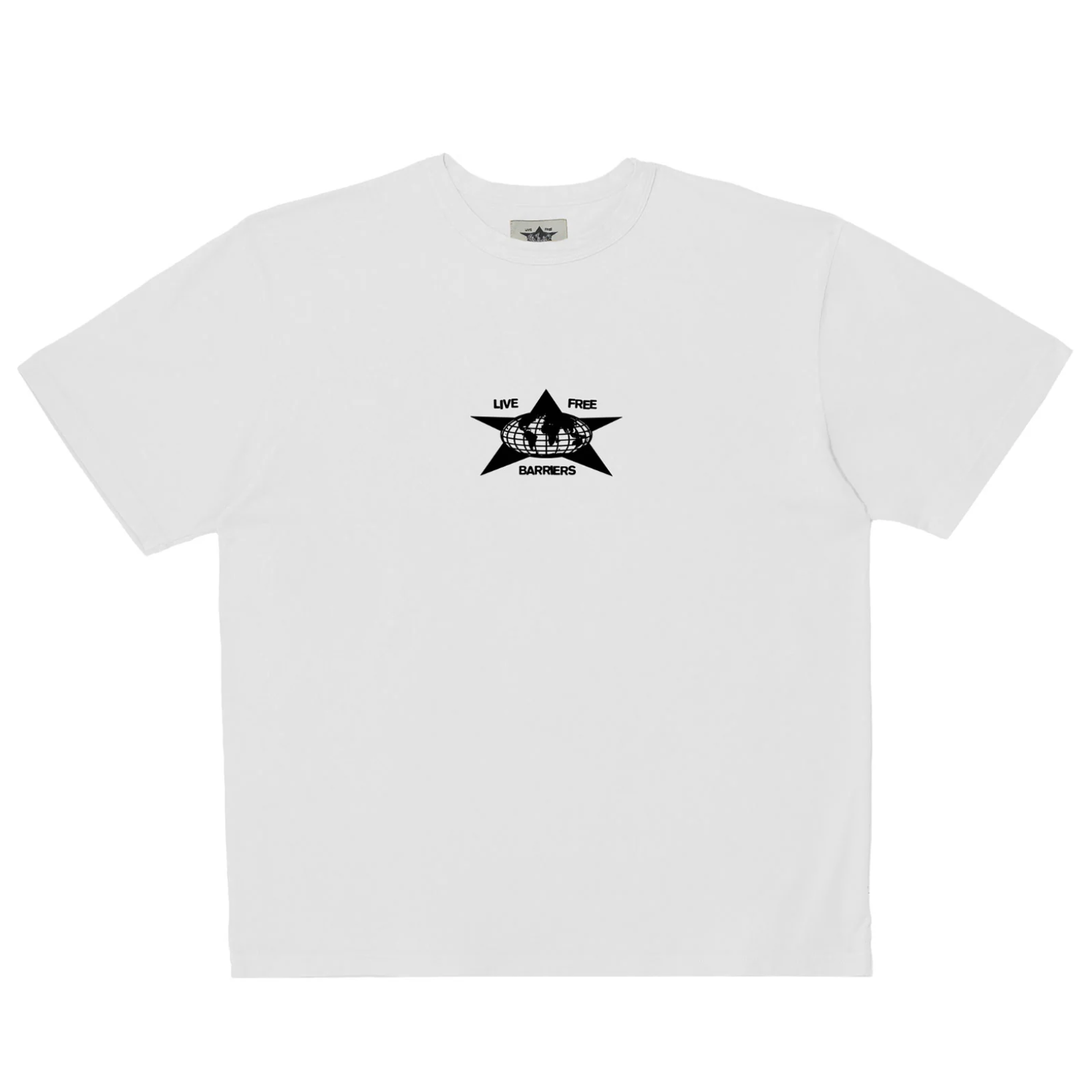 BARRIERS Ringer Neck Tee WHITE