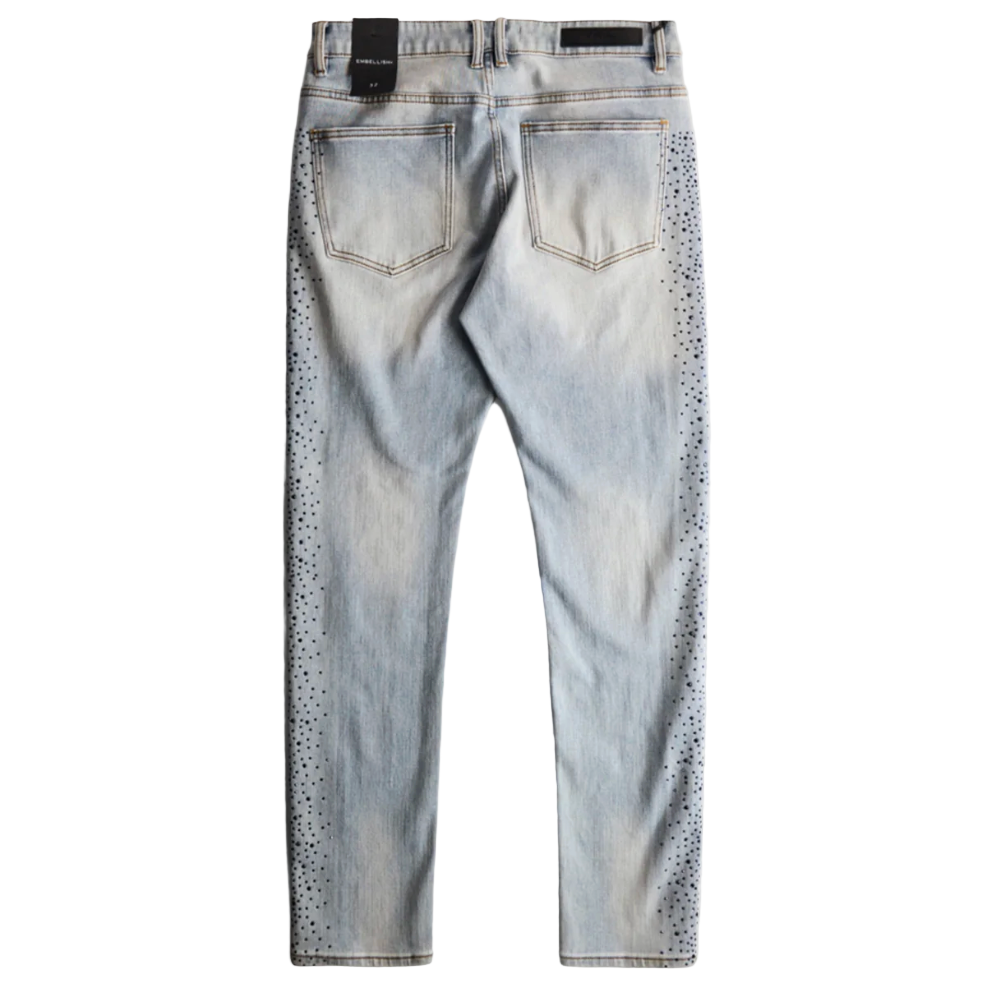 Embellish Frost Denim In Blue