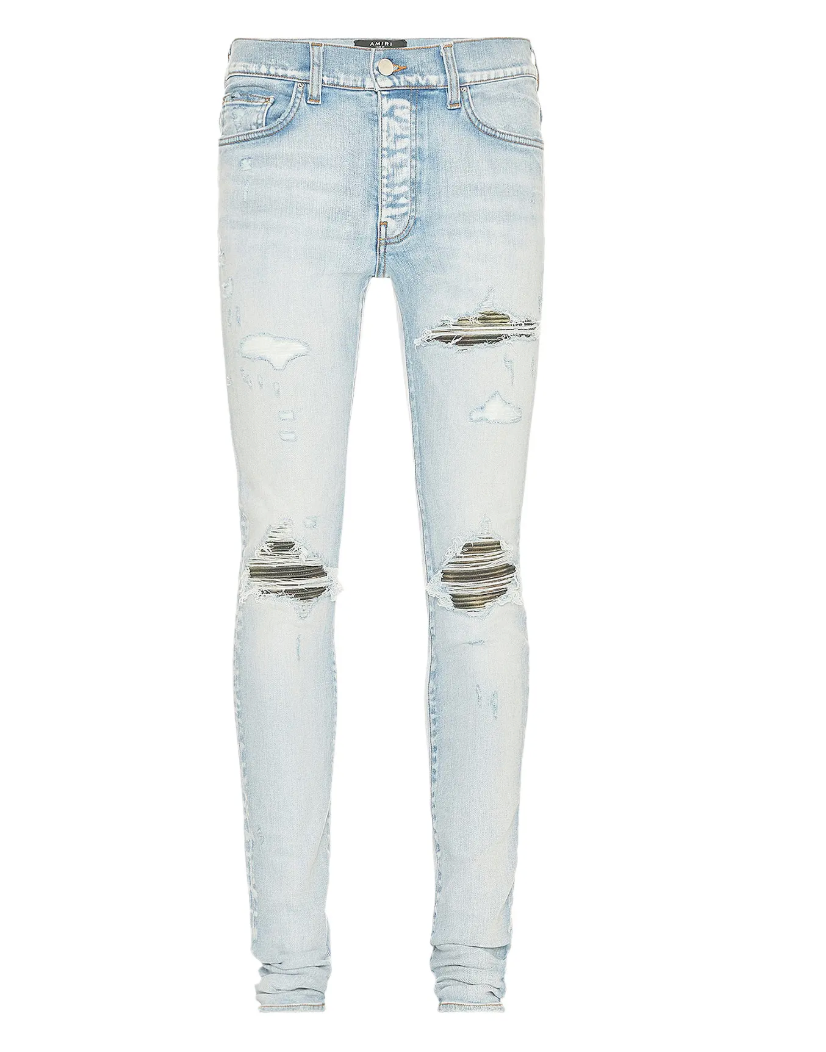 Amiri MX1 Tie Dye Camo Jean 'Light Indigo'