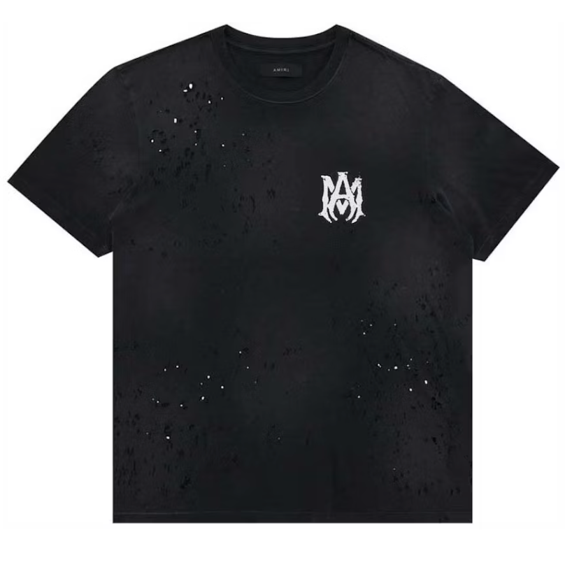 AMIRI Washed Shotgun Tee In Black