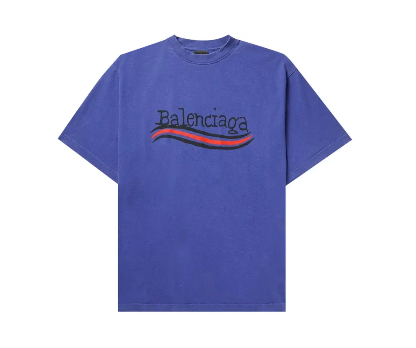 Balenciaga Hand Drawn Political Campaign Shirt Blue