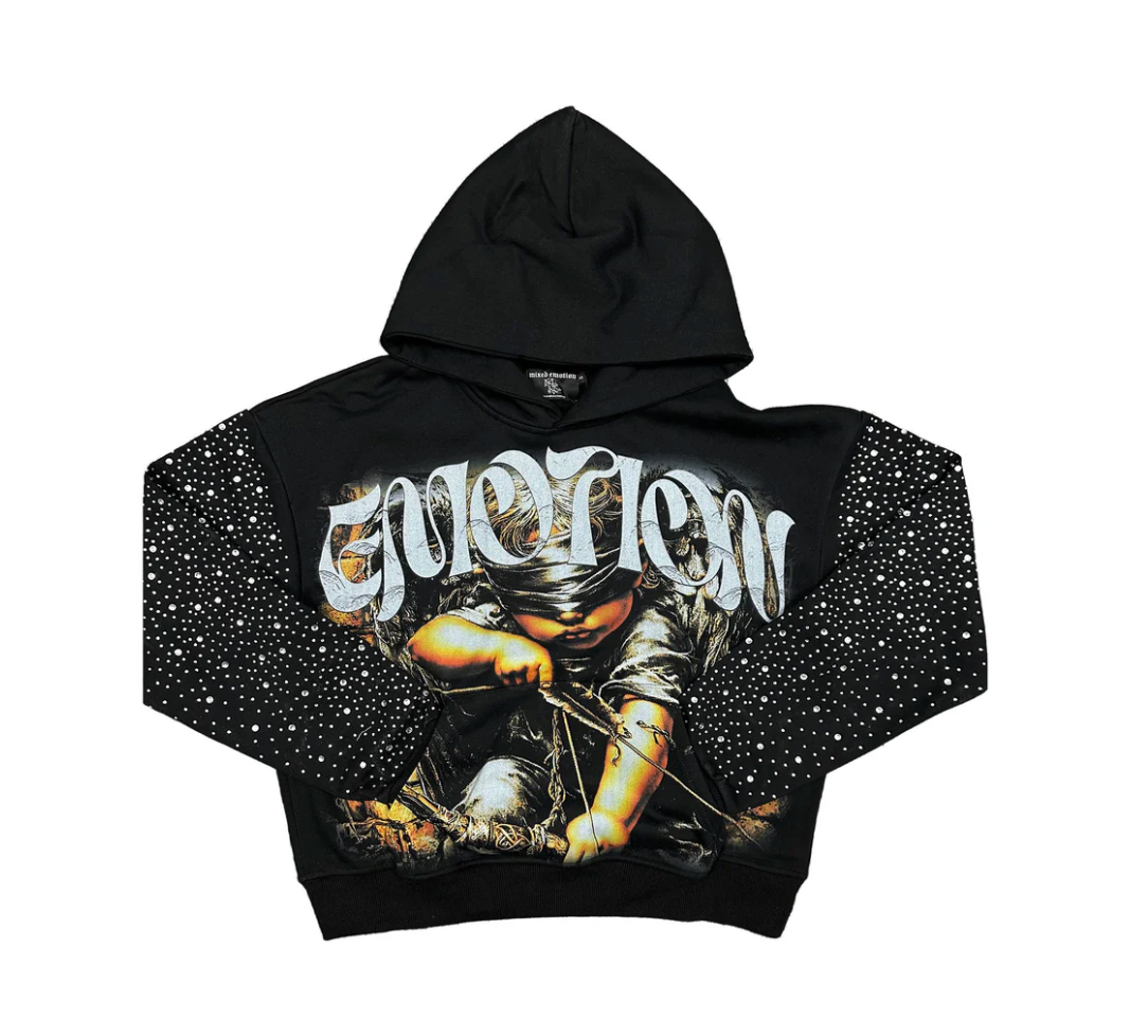 MIXED EMOTION ARCHER RHINESTONE HOODIE