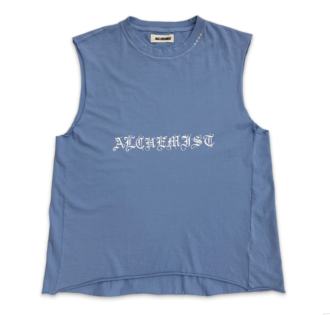Alchemist Gothic Muscle Tee Blue