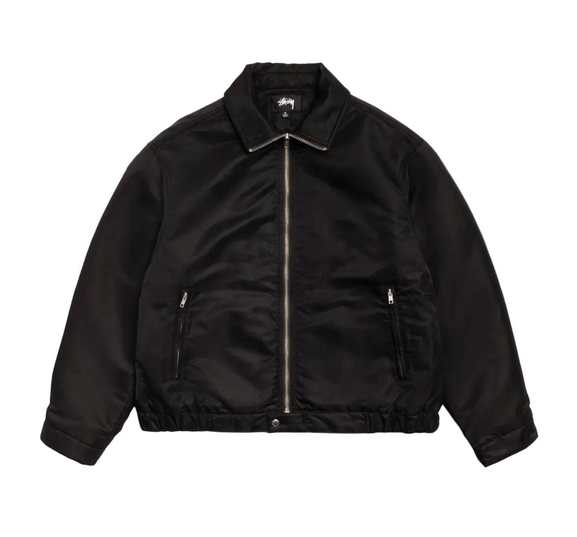 Stussy PILE LINED ZIP JACKET Black
