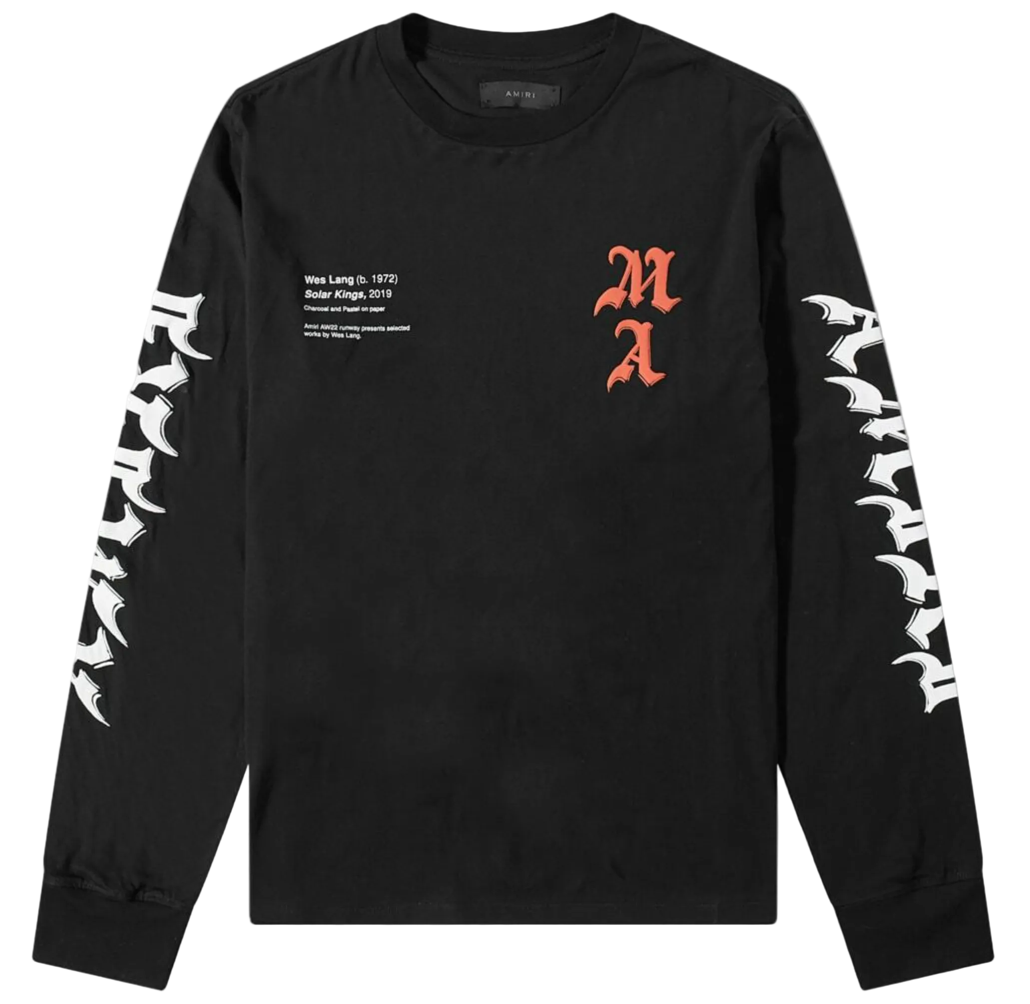 AMIRI Long Sleeve Wes Lang Solar Kings T-Shirt in Black
