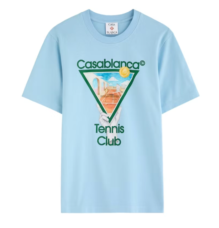 Casablanca Metaphysical Tennis Icon T-shirt BLUE