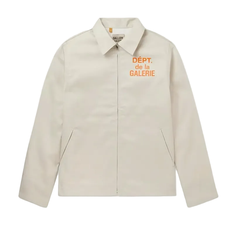 Gallery Dept. French Logo Jacket Cream/Orange
