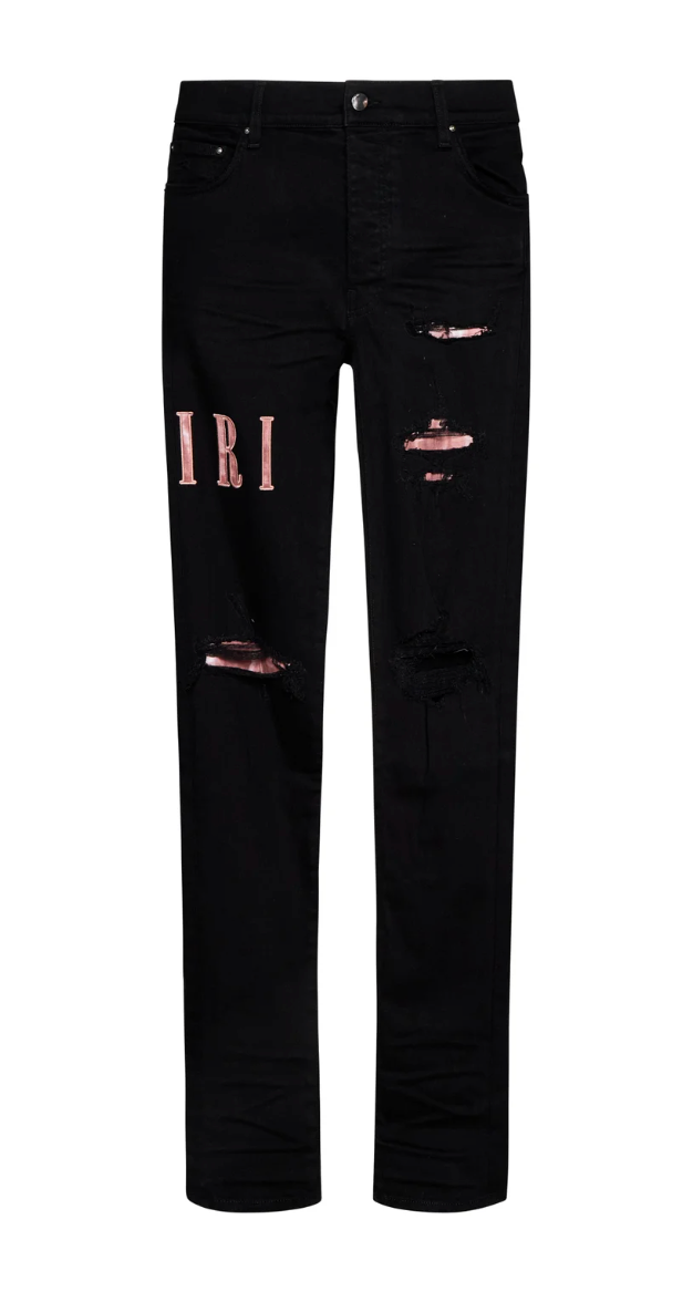 AMIRI Tie Dye Logo Patch Jeans
