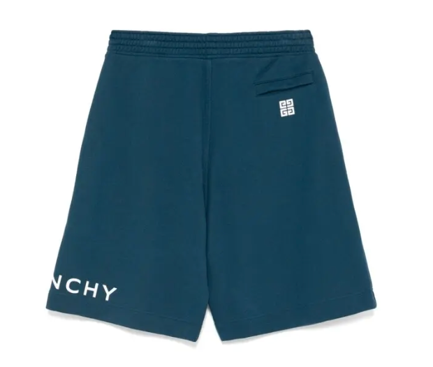 GIVENCHY Logo Print Shorts Navy