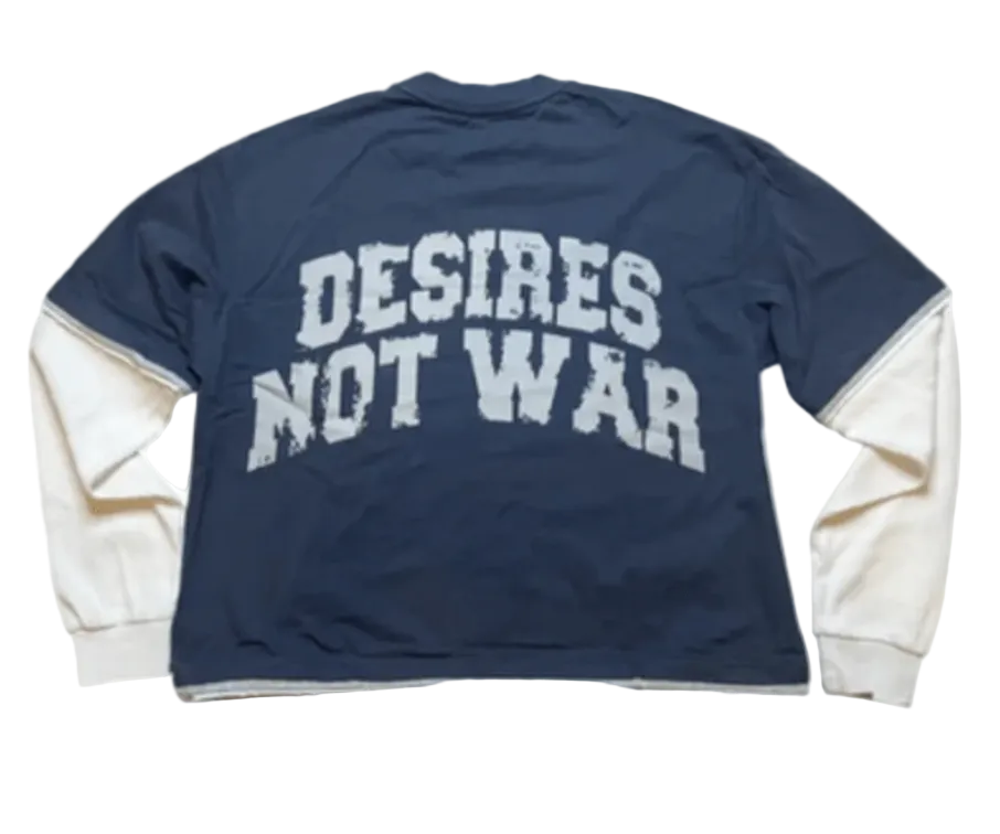 BOTTEGA DESIRES 'WAR' LAYERED LONGSLEEVE TEE